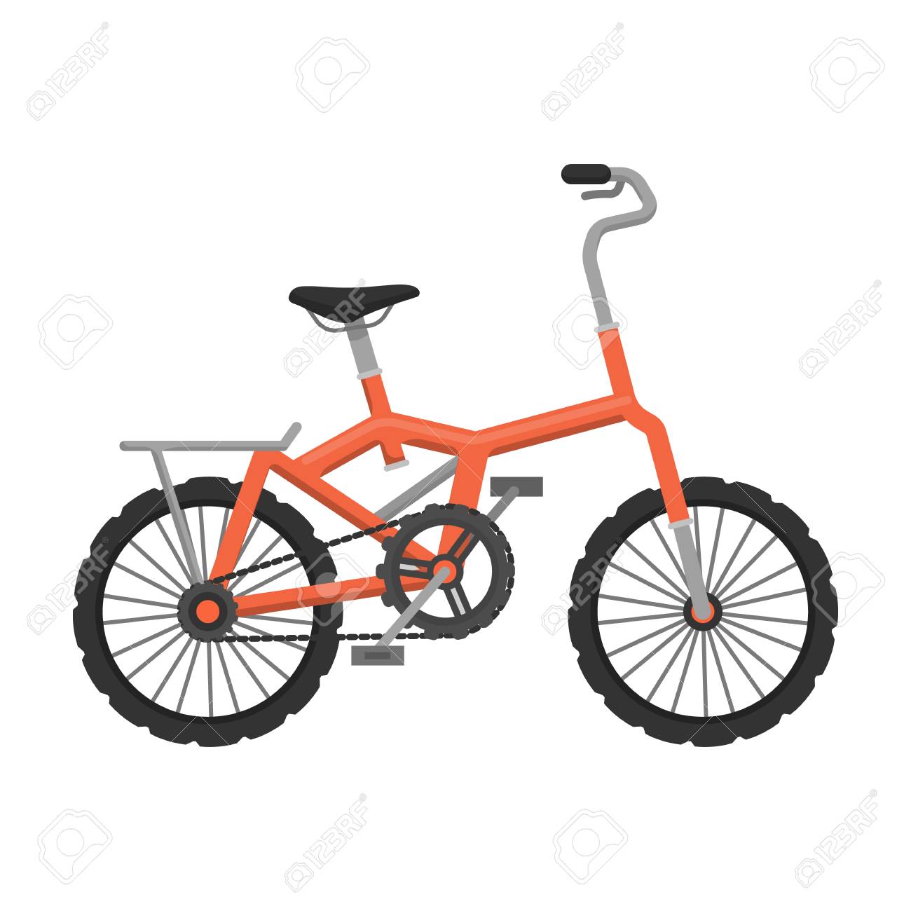 Bicicleta Para Niños Pequeños De Color Naranja. Bicicletas Para Niños Y Un Estilo De Vida Saludable. Icono De Bicicleta Individual En Ilustración De Dibujos Animados Estilo Vector Símbolo. Ilustraciones Svg, Vectoriales, Clip Bicicleta Para Niños Pequeños De Color Naranja. Bicicletas Para Niños Y Un Estilo De Vida Saludable. Icono De Bicicleta Individual En Ilustración De Dibujos Animados Estilo Vector Símbolo. Ilustraciones Svg, Vectoriales, Clip