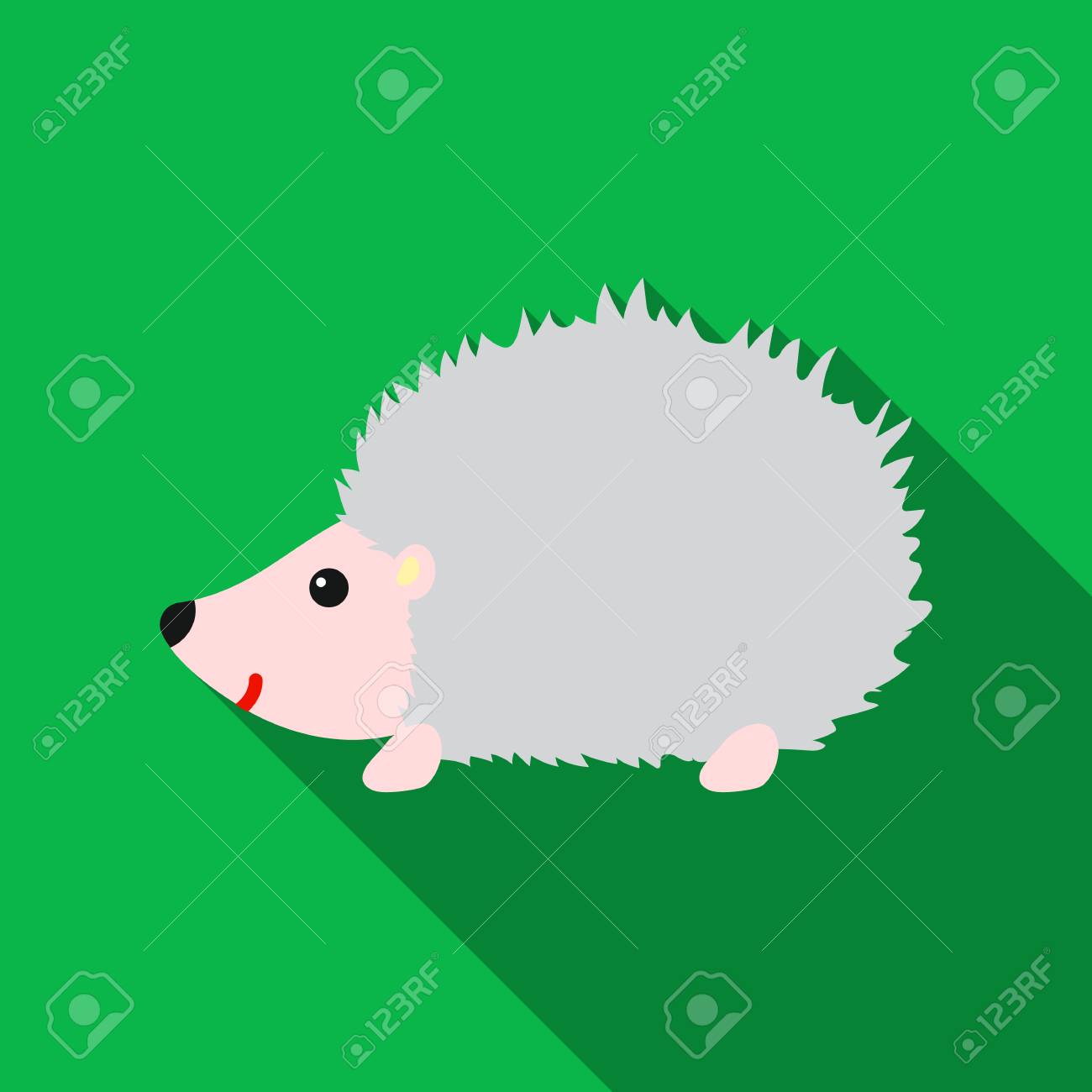 ハリネズミのアイコンがフラット フラットの大きな動物から動物アイコンを焦がします のイラスト素材 ベクタ Image