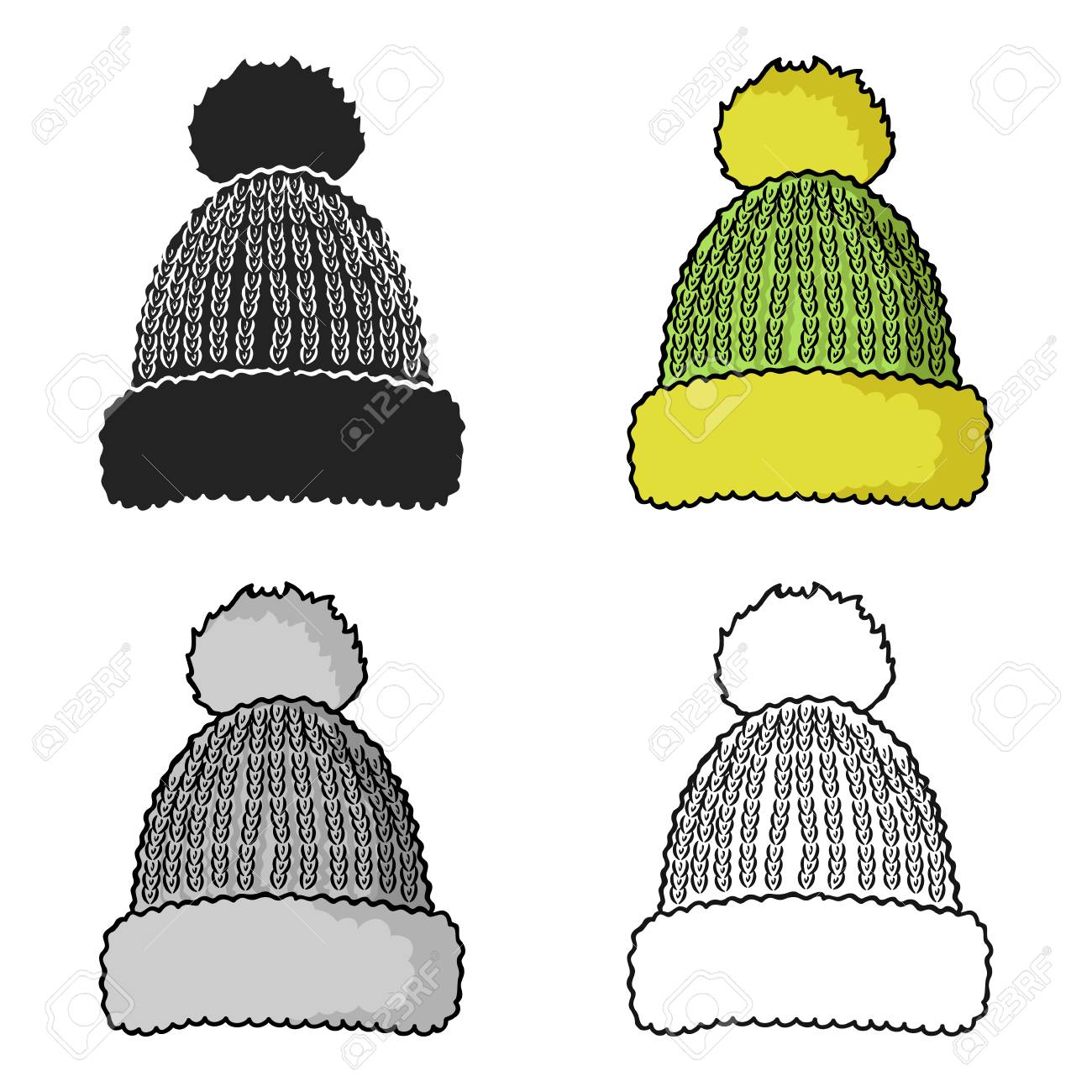 Knit cap icon in cartoon style isolated on white background. Ski resort symbol stock vector illustration. - 76890975 Knit cap icon in cartoon style isolated on white background. Ski resort symbol stock vector illustration. - 76890975
