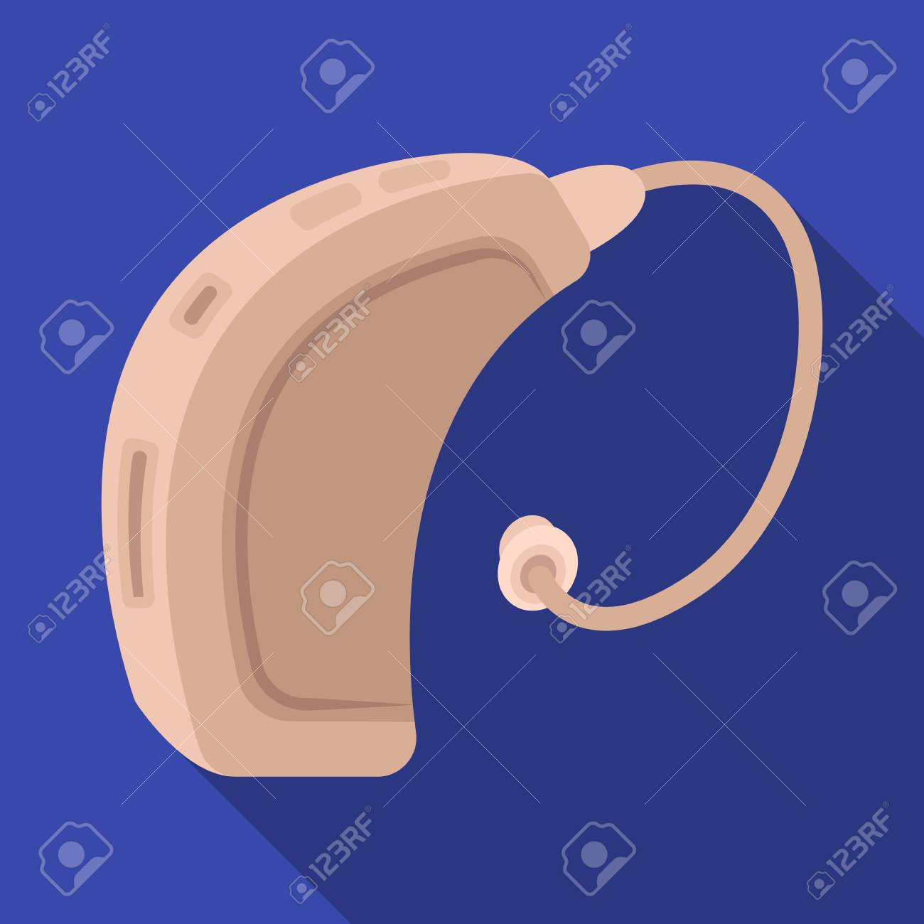 補聴器 高齢者フラット スタイル ベクトル シンボル ストック イラスト Web で 1 つのアイコン のイラスト素材 ベクタ Image