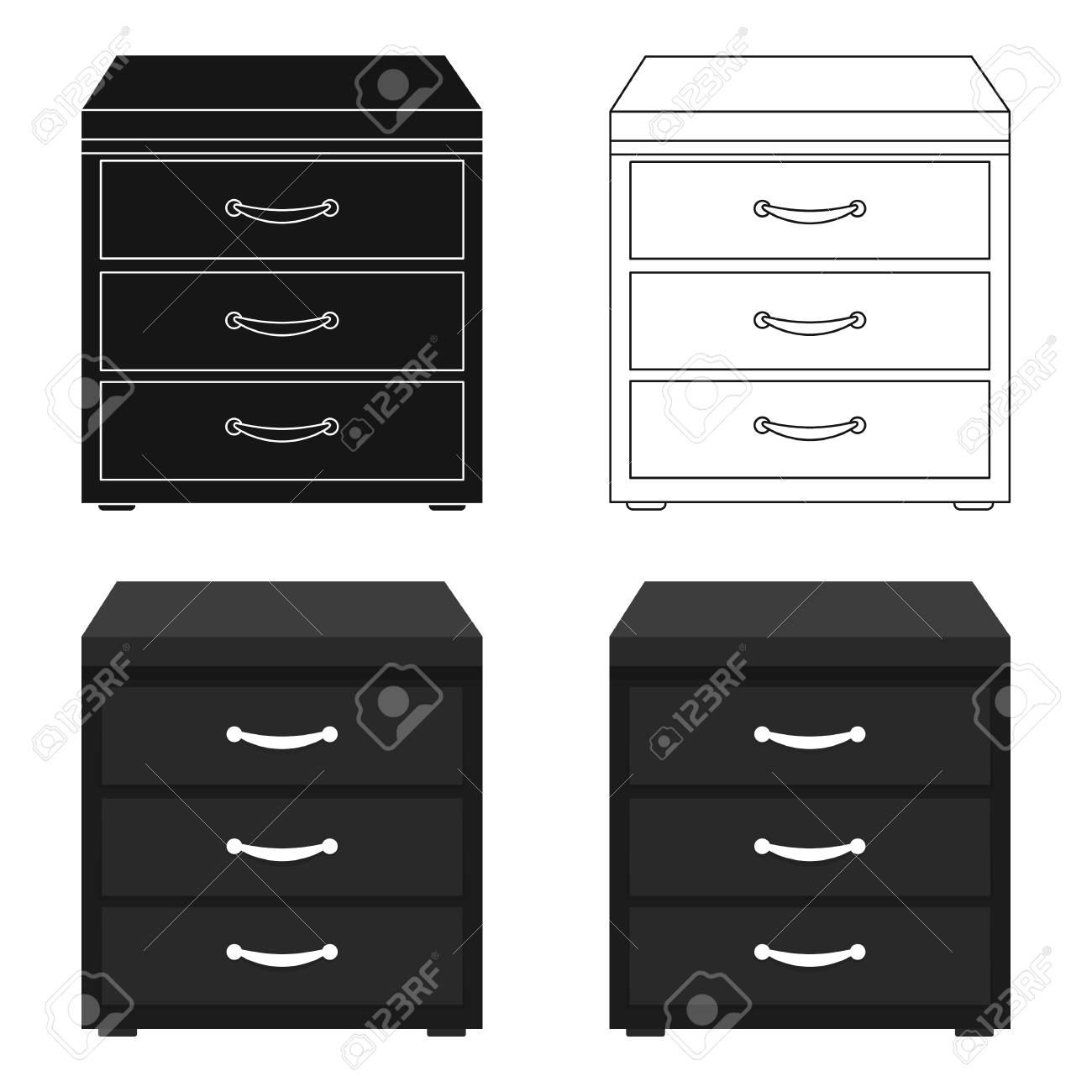 Office Filing Cabinet Icon In Cartoon Style Isolated On White Royalty Free Cliparts Vectors And Stock Illustration Image 77329637
