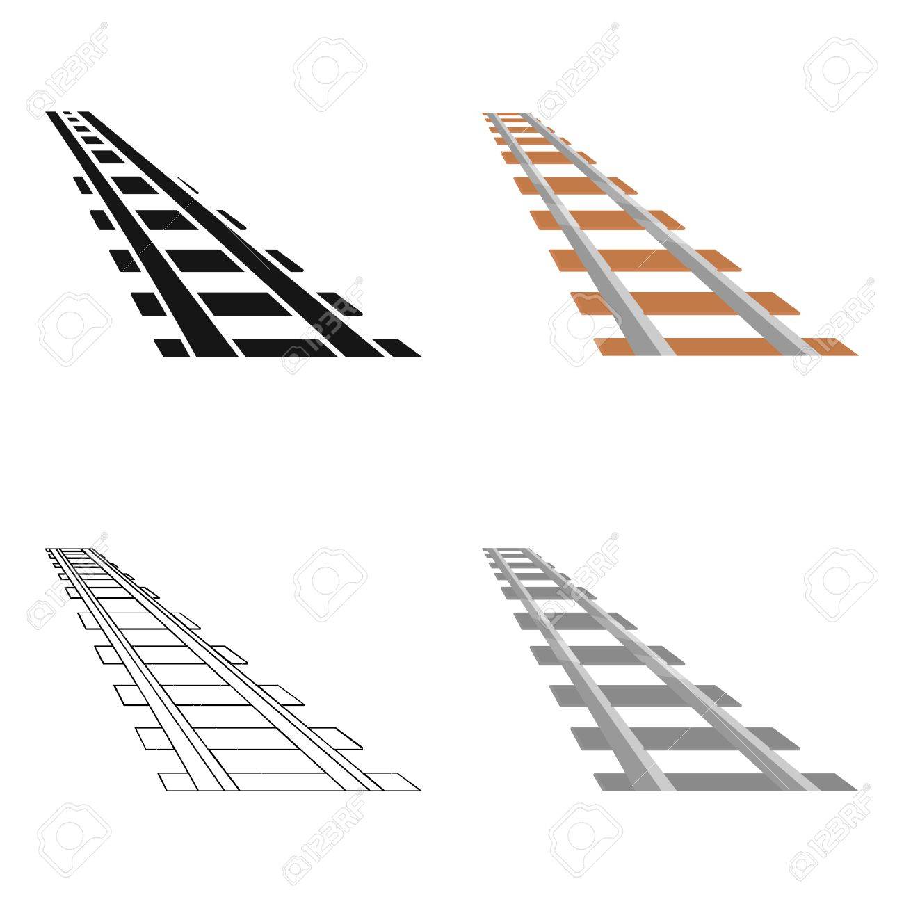 Rails icon cartoon. Singe western icon from the wild west cartoon. - 77456951 Rails icon cartoon. Singe western icon from the wild west cartoon. - 77456951