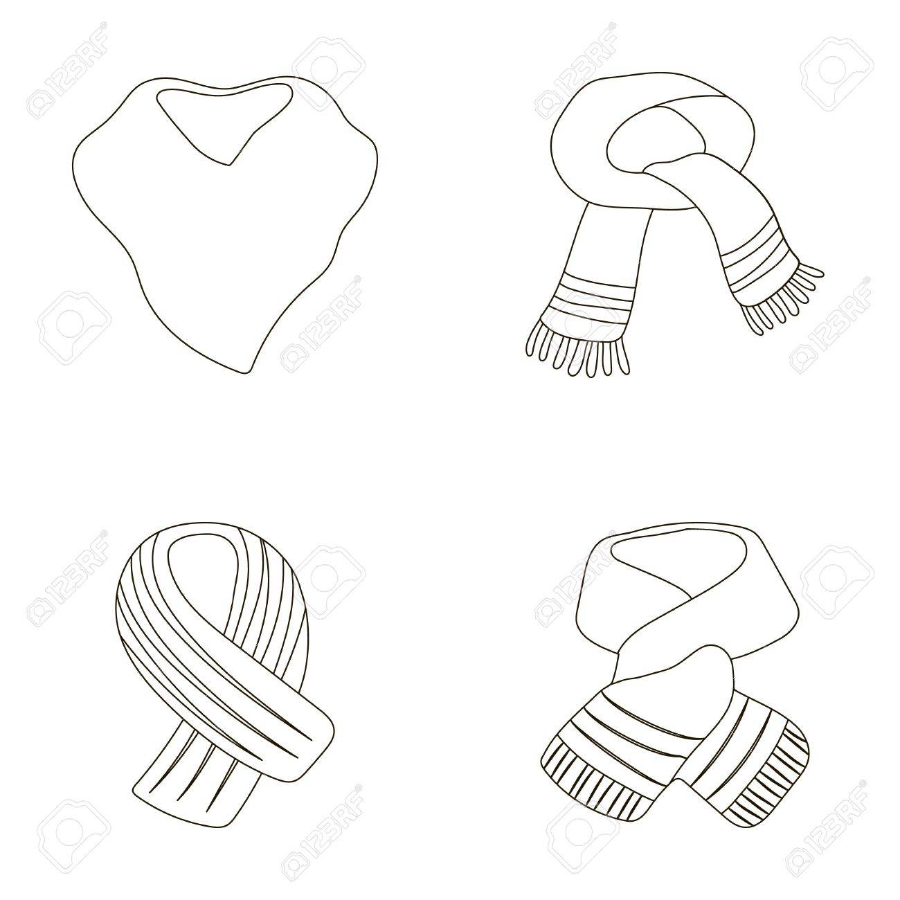Various Kinds Of Scarves Scarves And Shawls Scarves And Shawls Royalty Free Cliparts Vectors And Stock Illustration Image