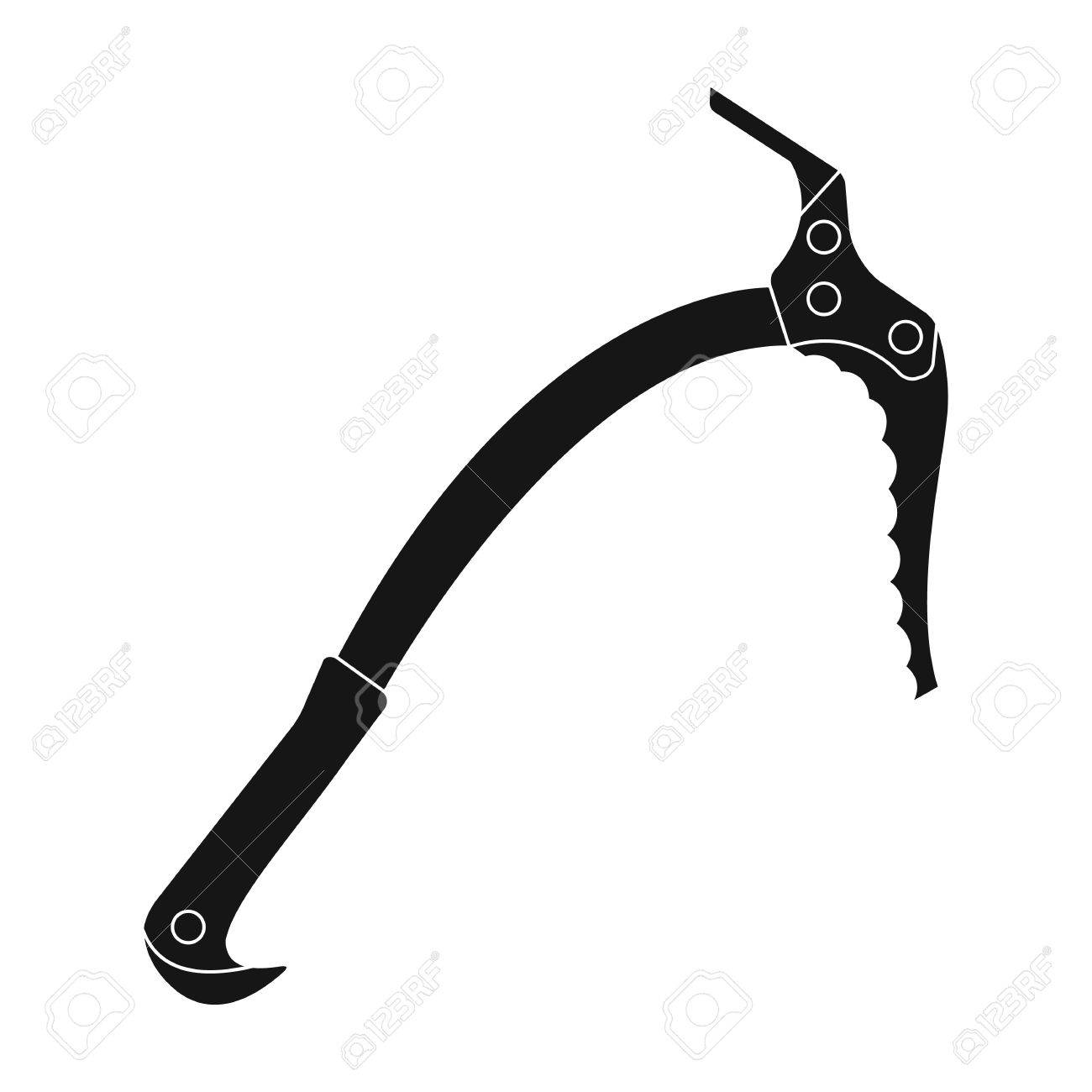 ice ax mountaineering single icon in black style vector symbol
