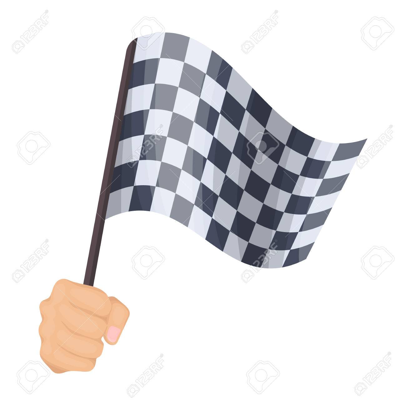 Get Cartoon Race Flag Vector Background