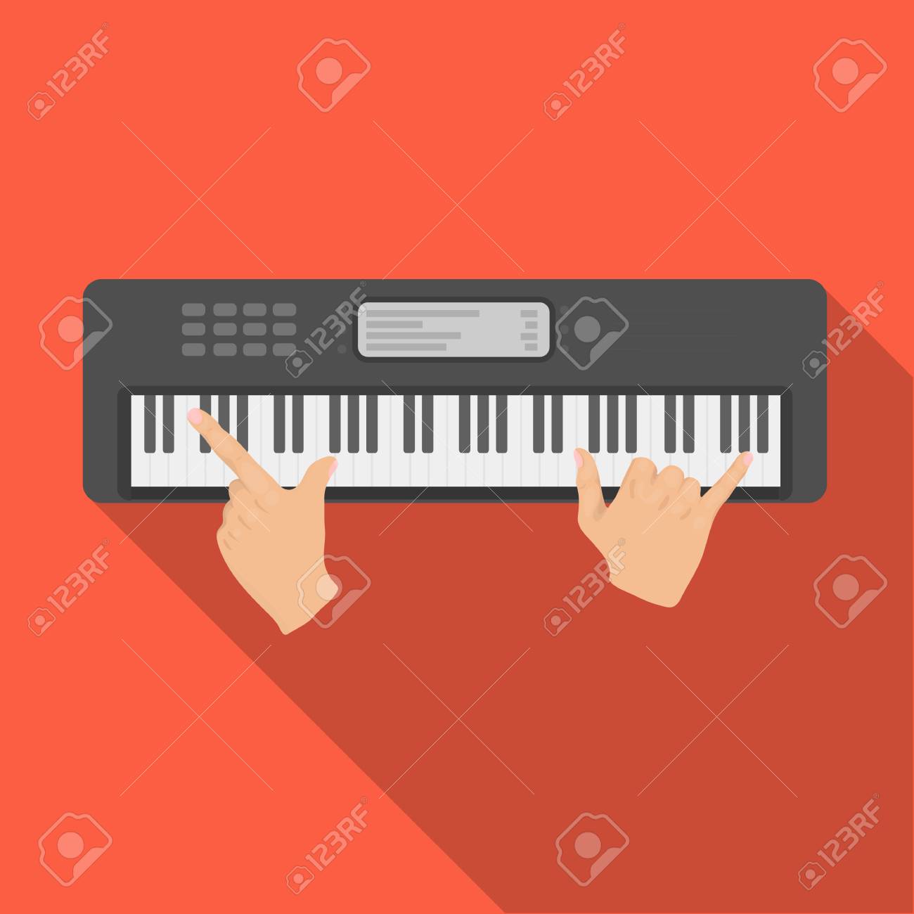 電子キーボード楽器の演奏 シンセサイザー Electroorgan 単一フラット スタイル ベクトル シンボル ストック イラスト Web のアイコン のイラスト素材 ベクタ Image