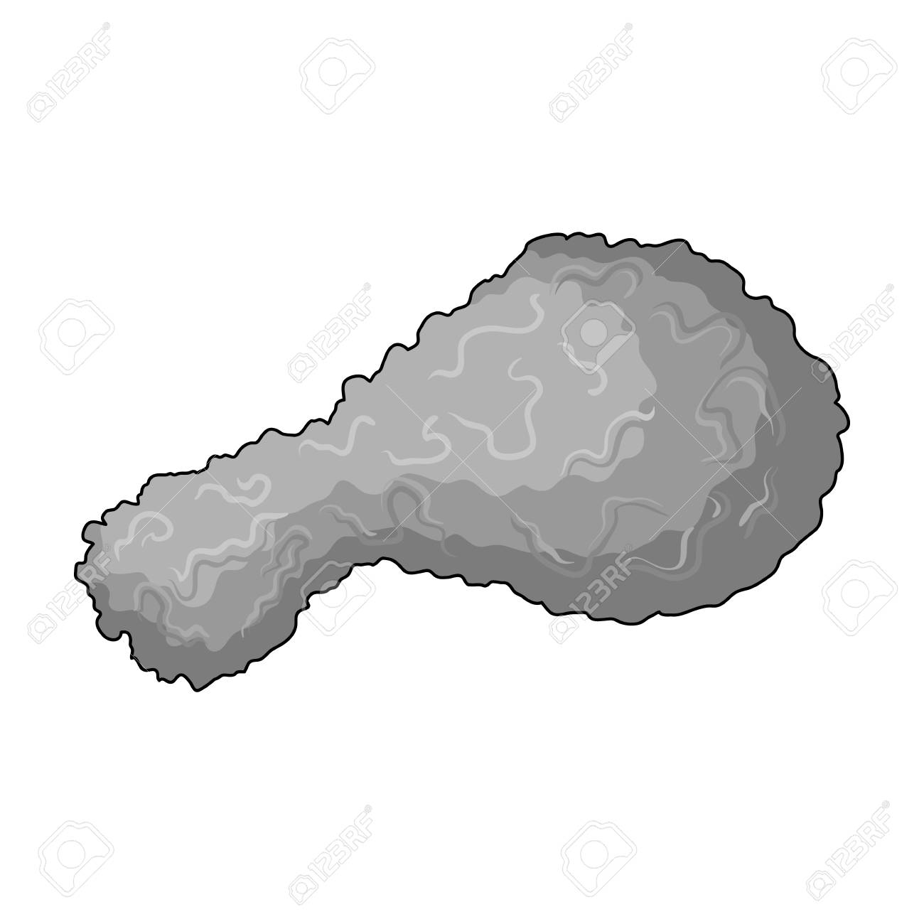 鶏モモ モノクロ スタイルで 1 つのアイコン 鶏モモ ベクター シンボル ストック イラスト Web のイラスト素材 ベクタ Image 3028