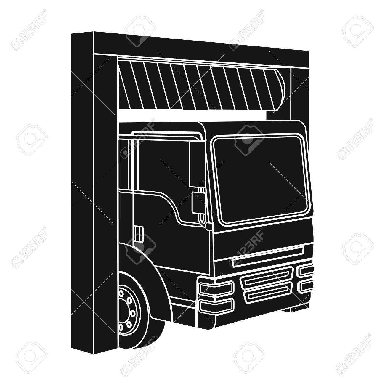 Transporte A Entrada Ao Unico Icone Da Estacao No Estilo Preto Para O Projeto Web Da Ilustracao Do Estoque Do Simbolo Do Vetor Da Estacao De Manutencao Do Estacionamento Ilustraciones Vectoriales Clip