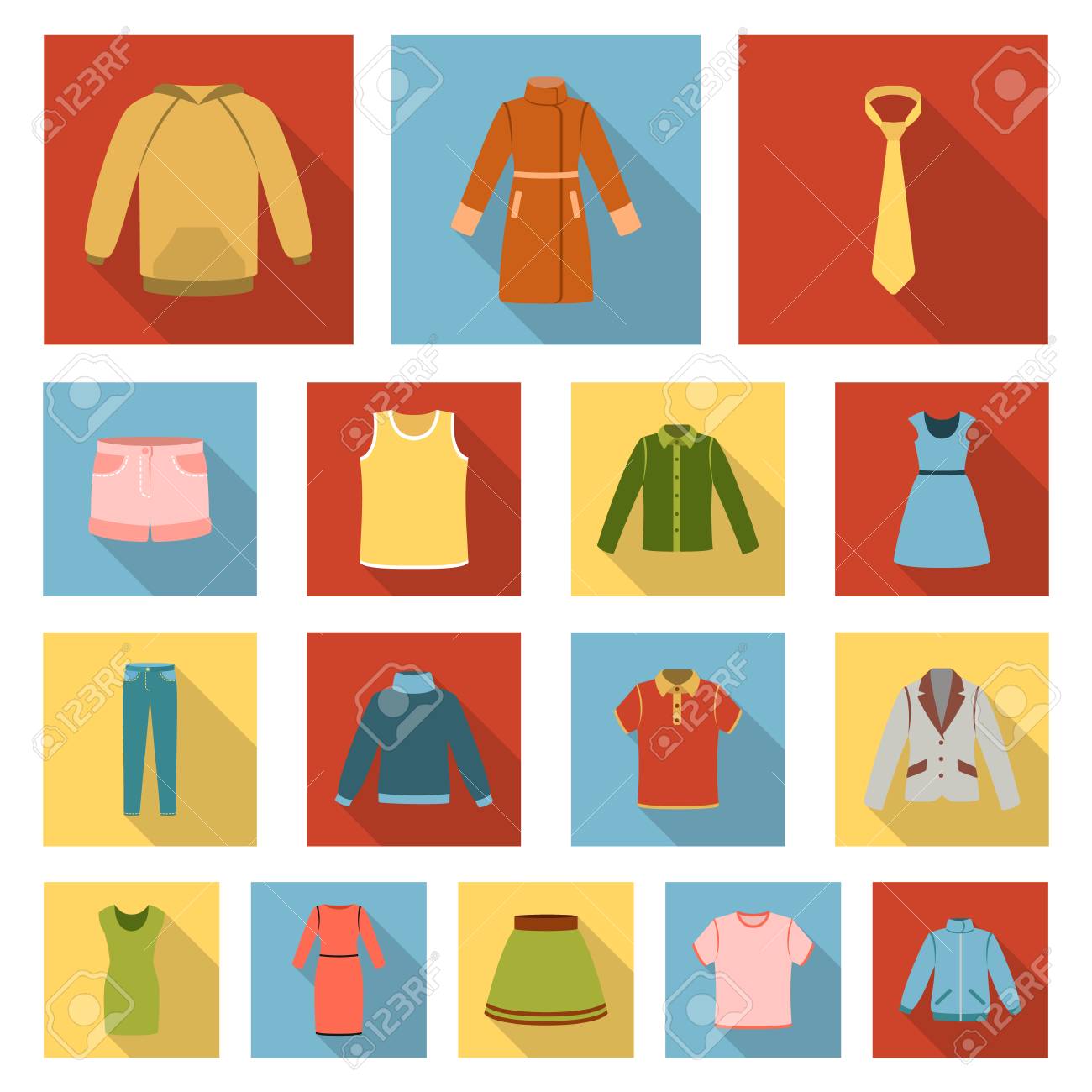 pictures of different types of clothes