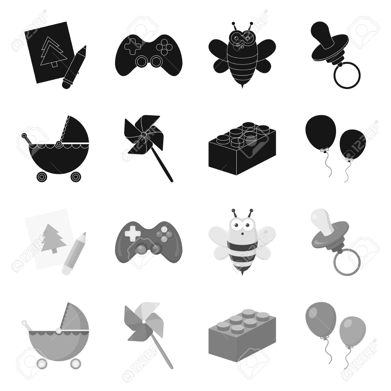 monochrome stroller toy