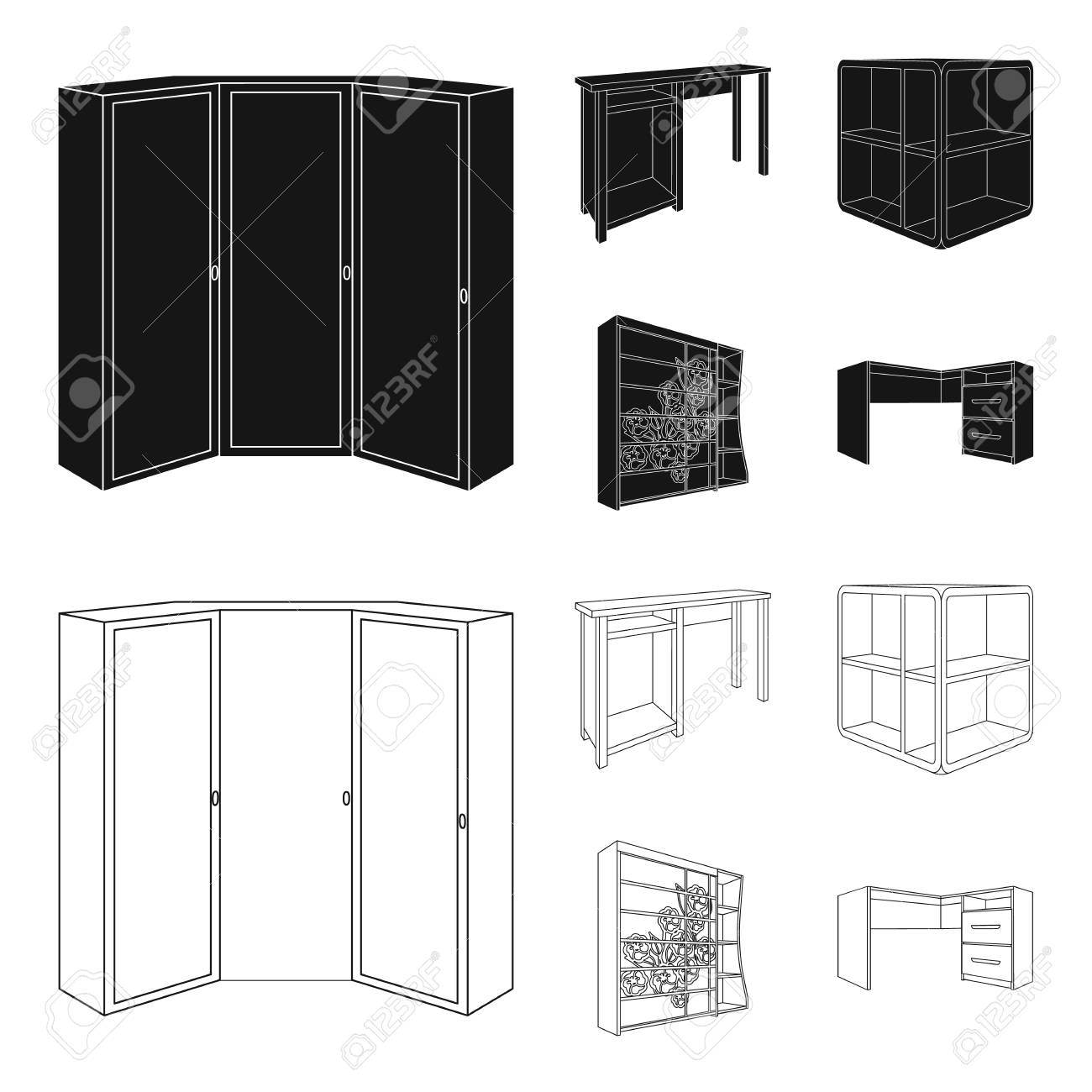 Dressing Table Corner Shelves Computer Desk Wardrobe With