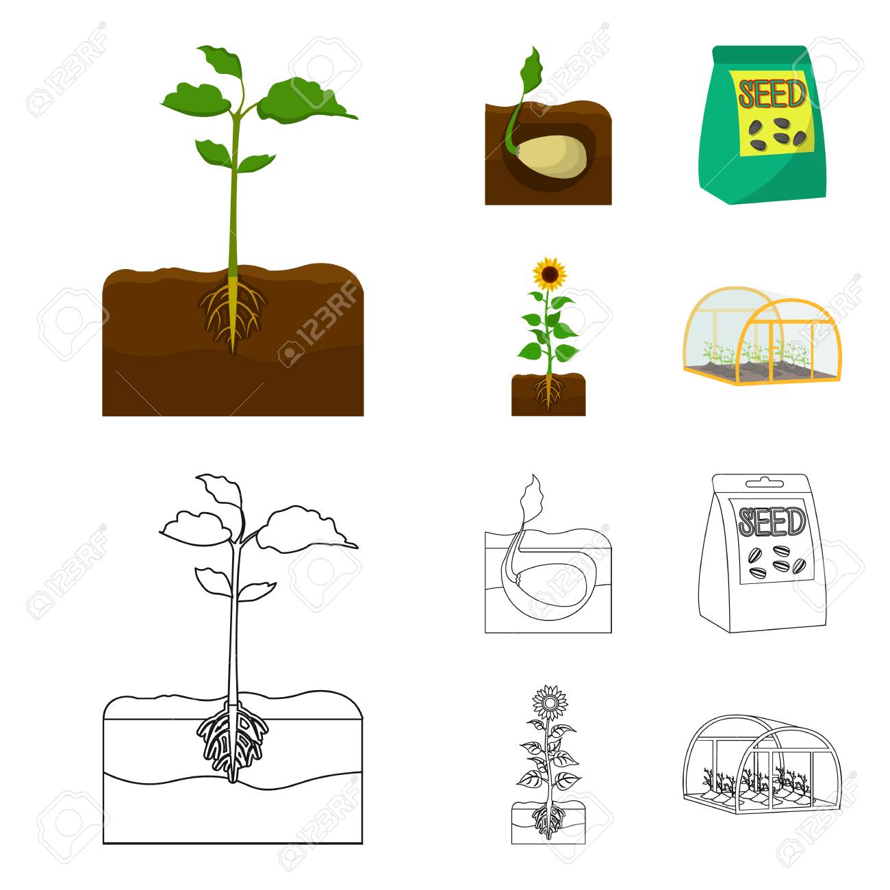 Company Ecology And Other Web Icon In Cartoon Outline Style