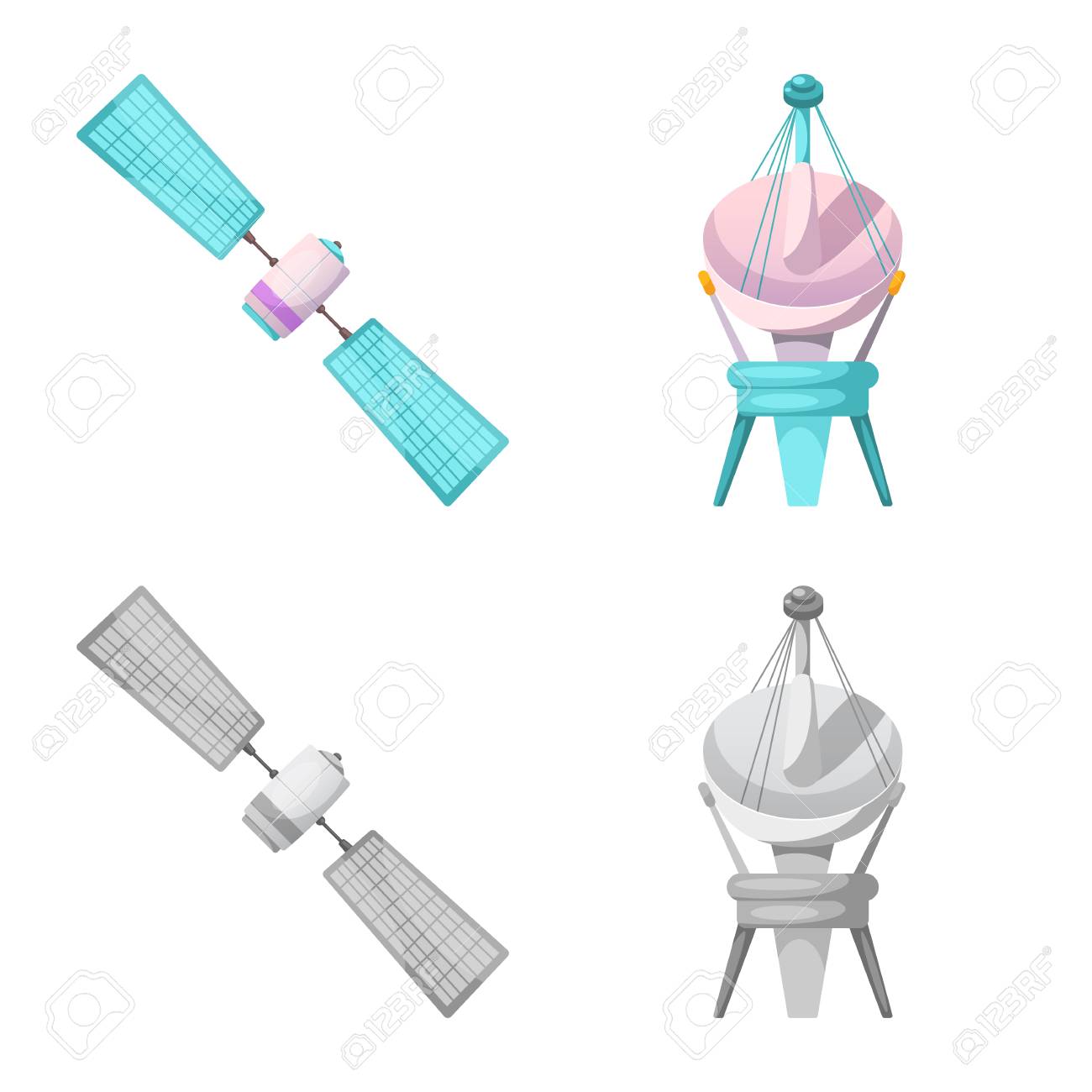 Vector Design Of Mars And Space Sign Set Of Mars And Planet