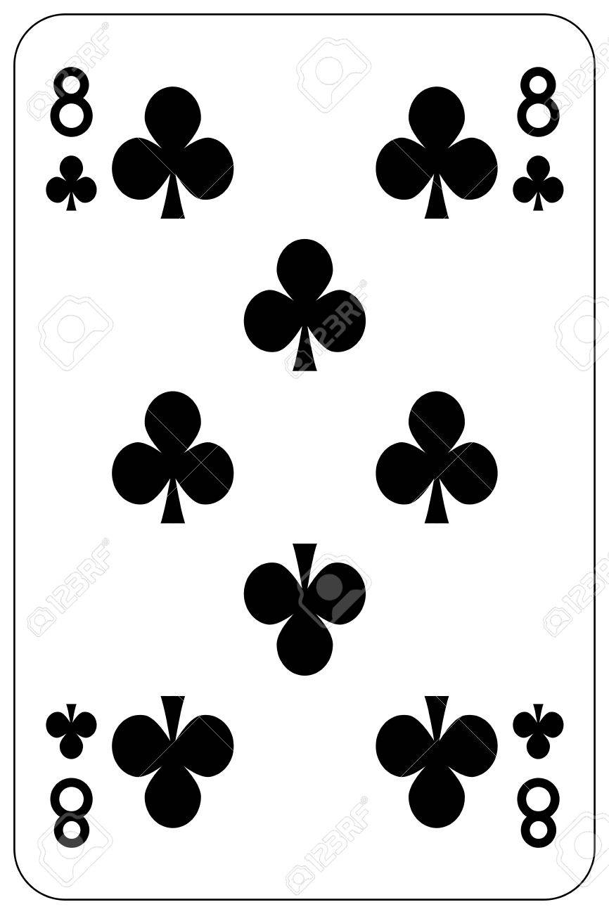 火かき棒のトランプ 8 クラブのイラスト素材・ベクター Image 45128549