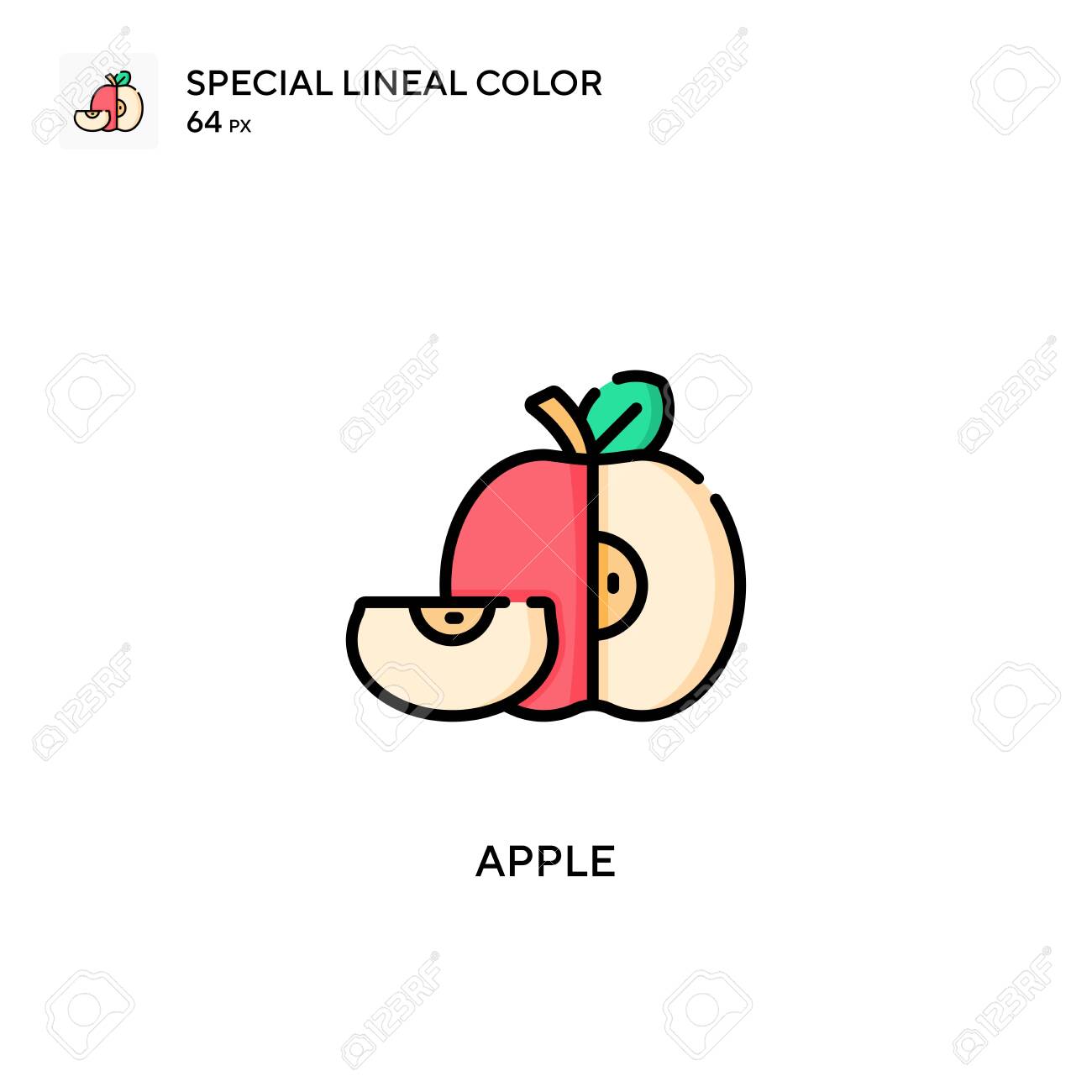 Apple Special Lineal Color Icon Illustration Symbol Design Template Royalty Free Cliparts Vectors And Stock Illustration Image