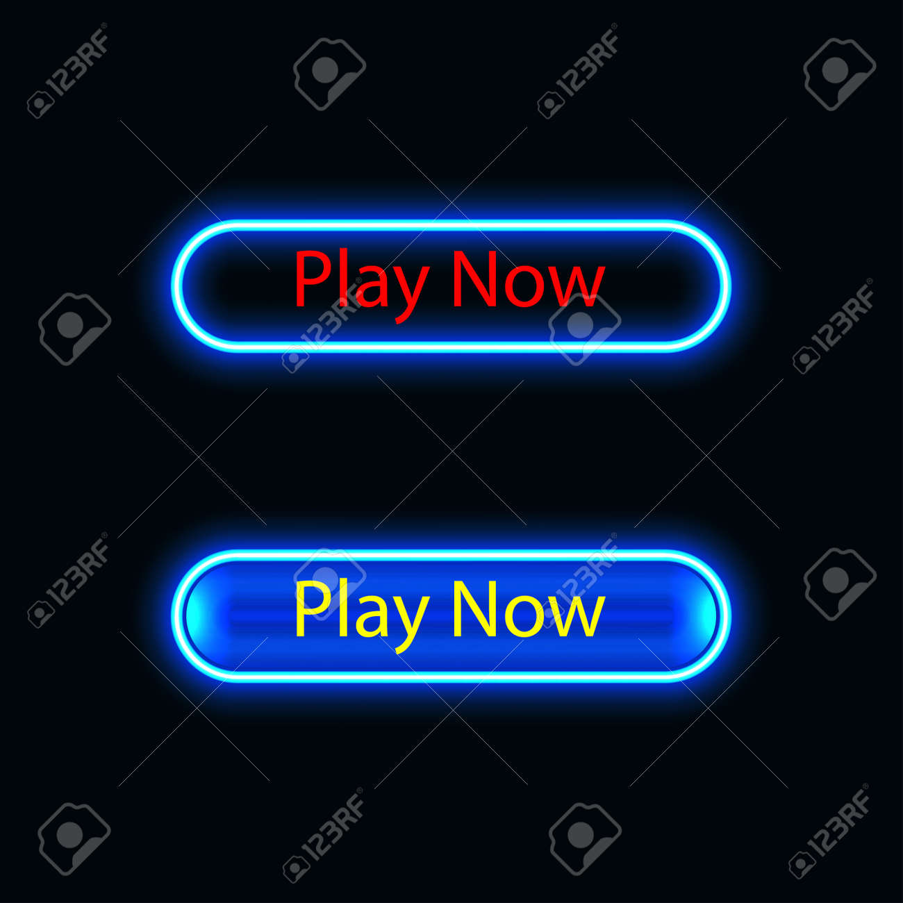 Play now button Stock Vector