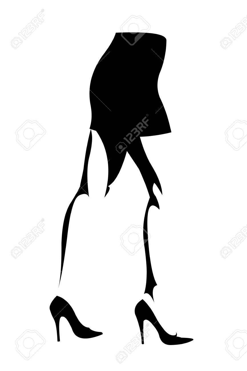 スタイリッシュなハイヒールでセクシーな美脚形状の概要を説明します のイラスト素材 ベクタ Image スタイリッシュなハイヒールでセクシーな美脚形状の概要を説明します のイラスト素材 ベクタ Image