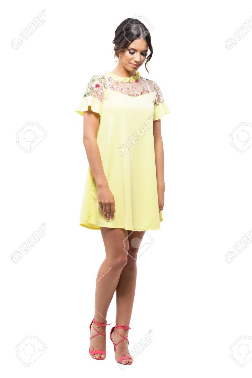 yellow and white summer dress