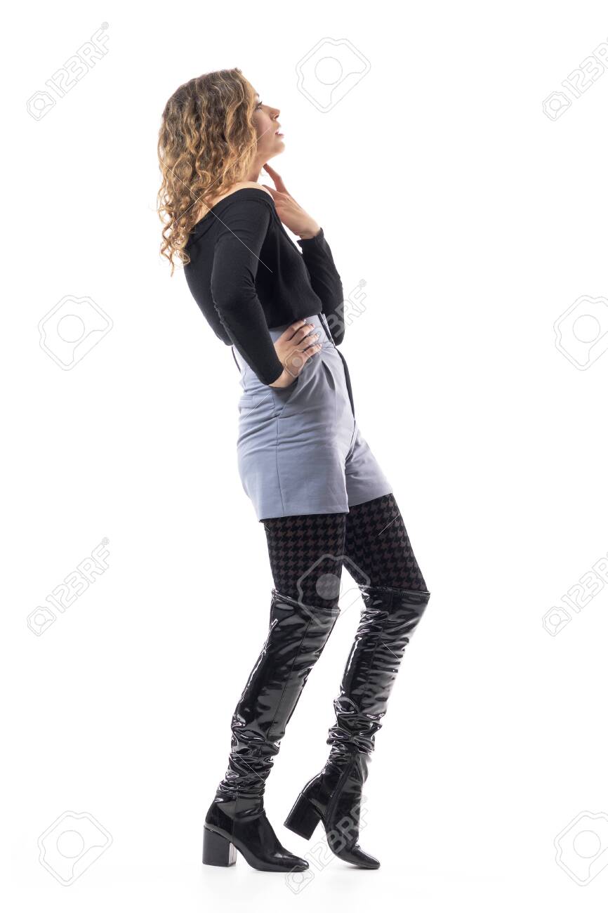 girl wearing knee high boots