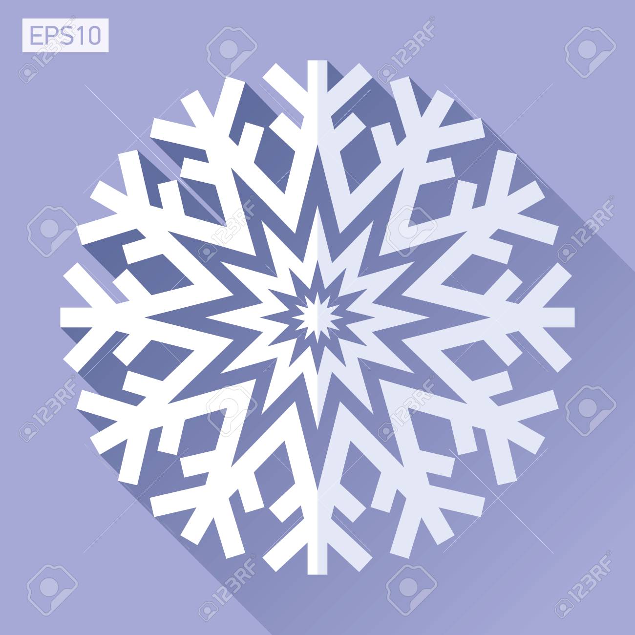 雪の結晶アイコン色の背景上のフラット スタイル 氷の結晶 クリスマスと新年のプロジェクトをベクター冬デザイン要素のイラスト素材 ベクタ Image