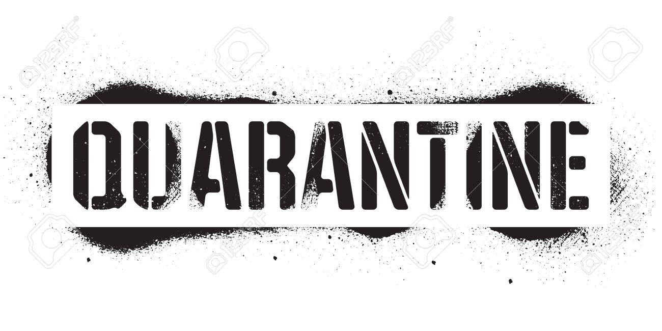 stencil quarantine inscription black danger graffiti print on white background vector design street art royalty free cliparts vectors and stock illustration image 143262166