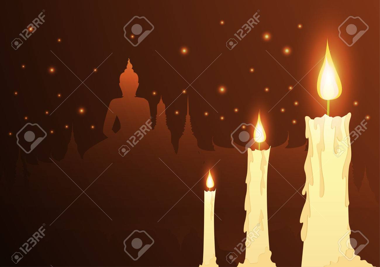 candles and temple buddhist