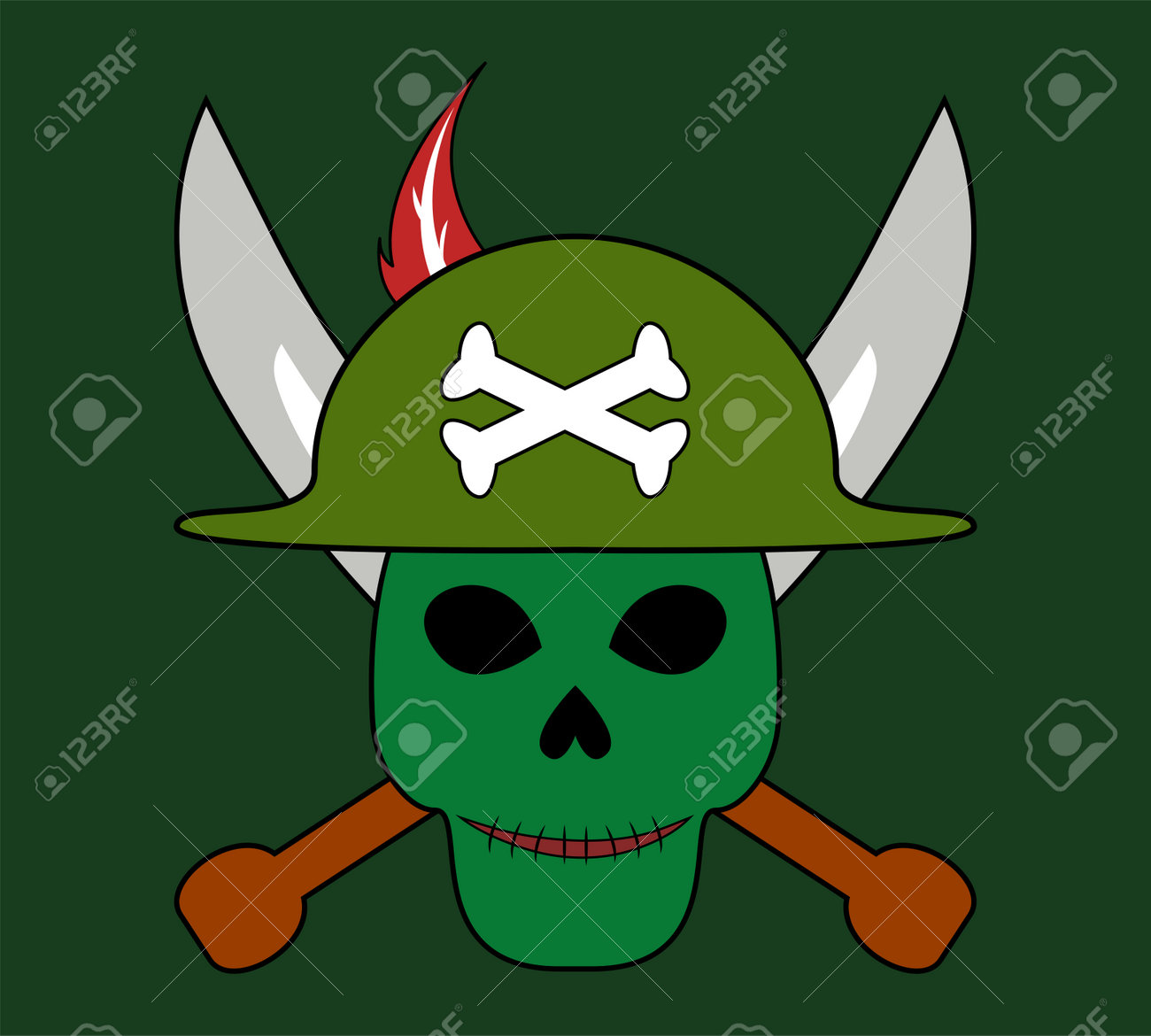 Warrior Skull, Vectors