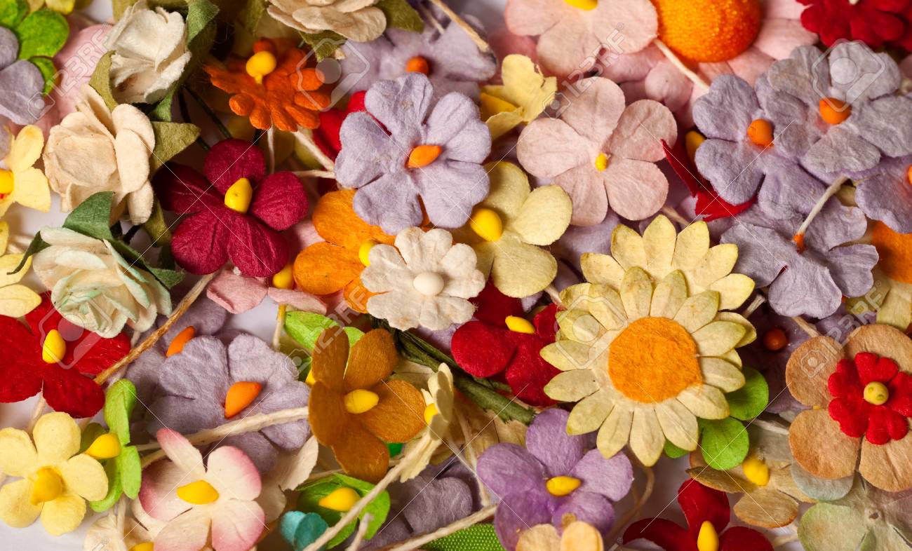 colorful of handicraft paper flower stock photo picture and royalty handicraft paper flower