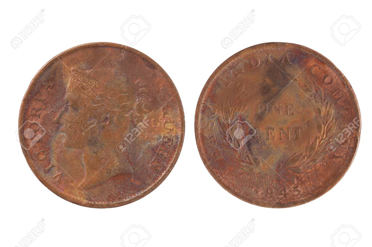 1845年東インド会社1セント硬貨