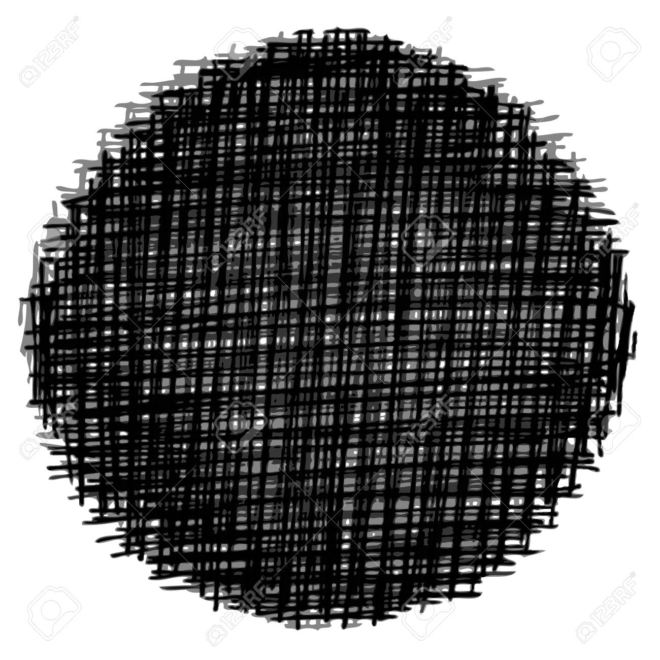 クレヨンで描く抽象丸ハンド のイラスト素材 ベクタ Image