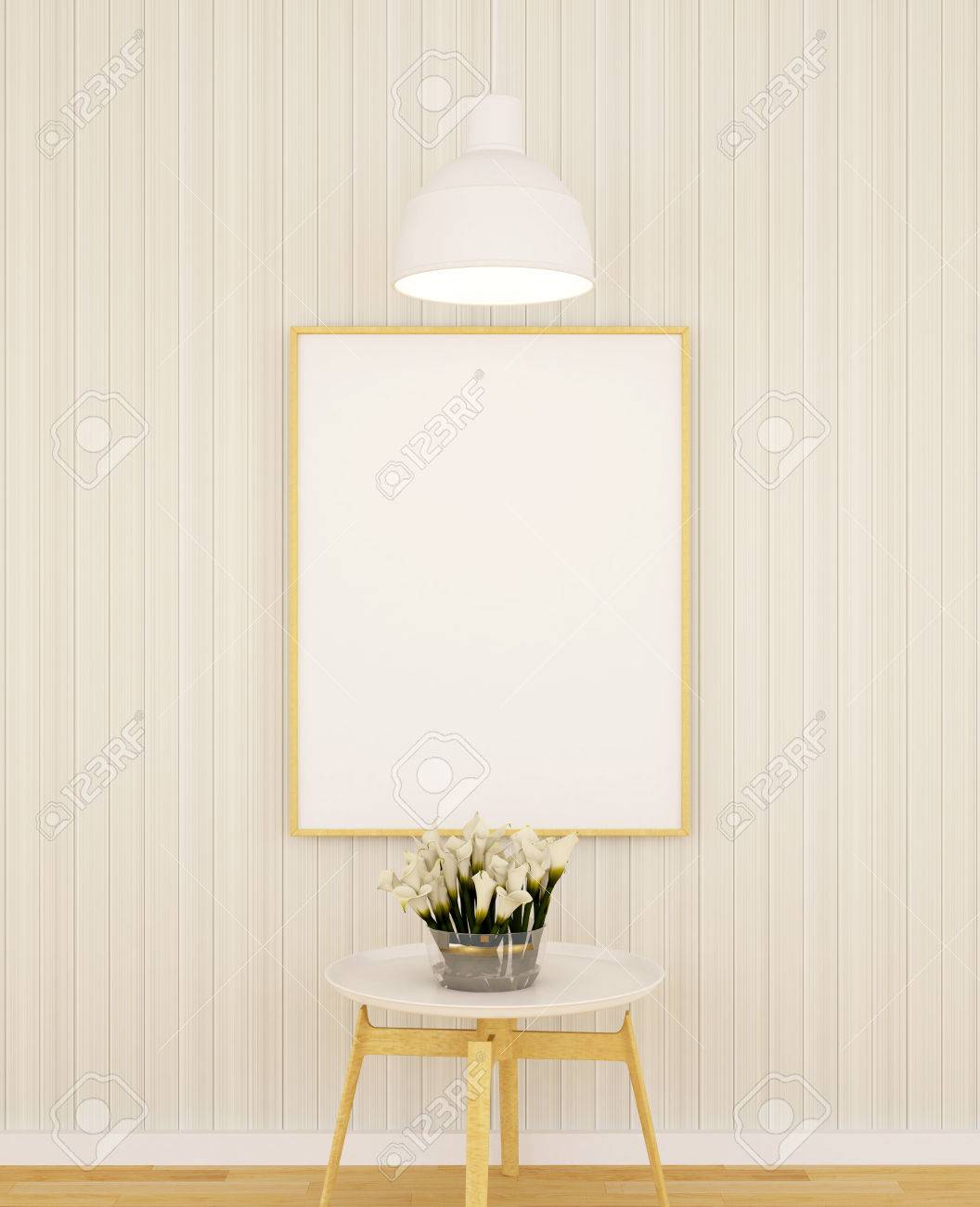 Cllla Lirio Con Linea Vertical De La Pared Y El Marco De Las Obras