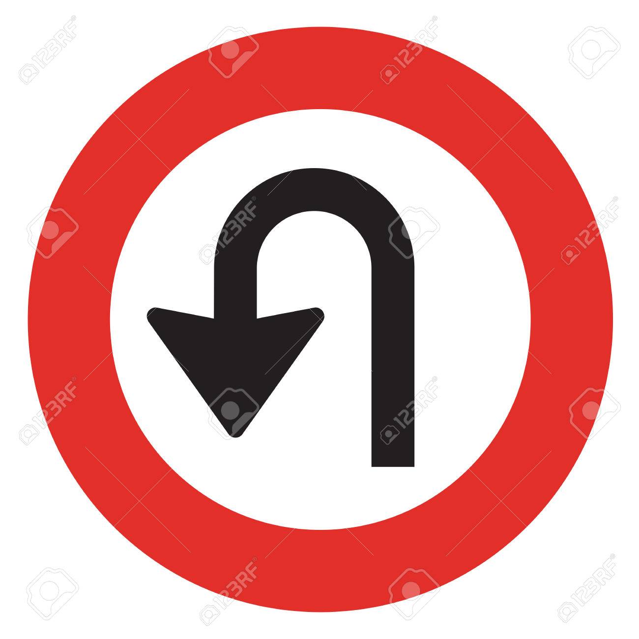u turn road sign icon great for any use stock photo picture and
