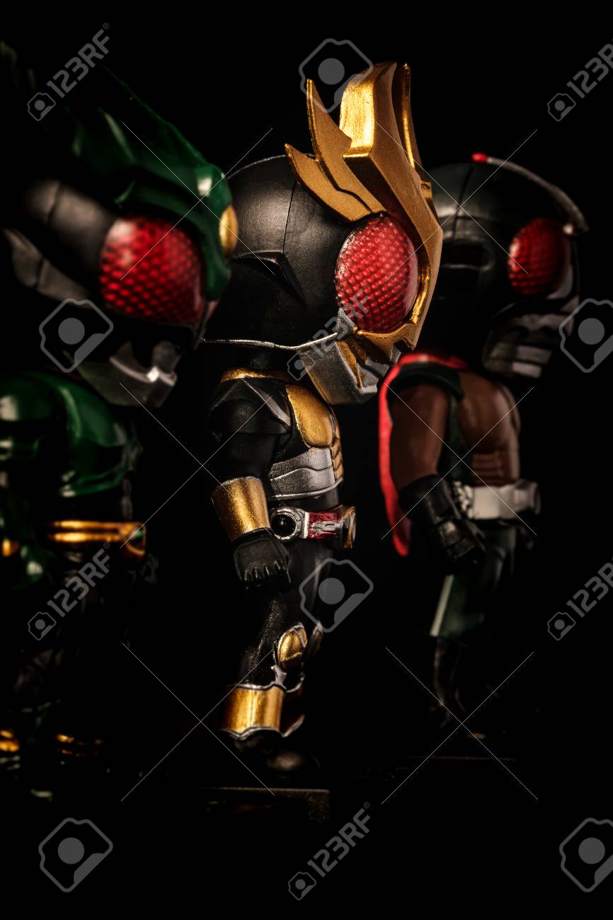 タイ バンコク 17 年 1 月 14 日 仮面ライダー フィギュア モデル 仮面ライダーは日本と多くの国で有名なテレビ シリーズです の写真素材 画像素材 Image