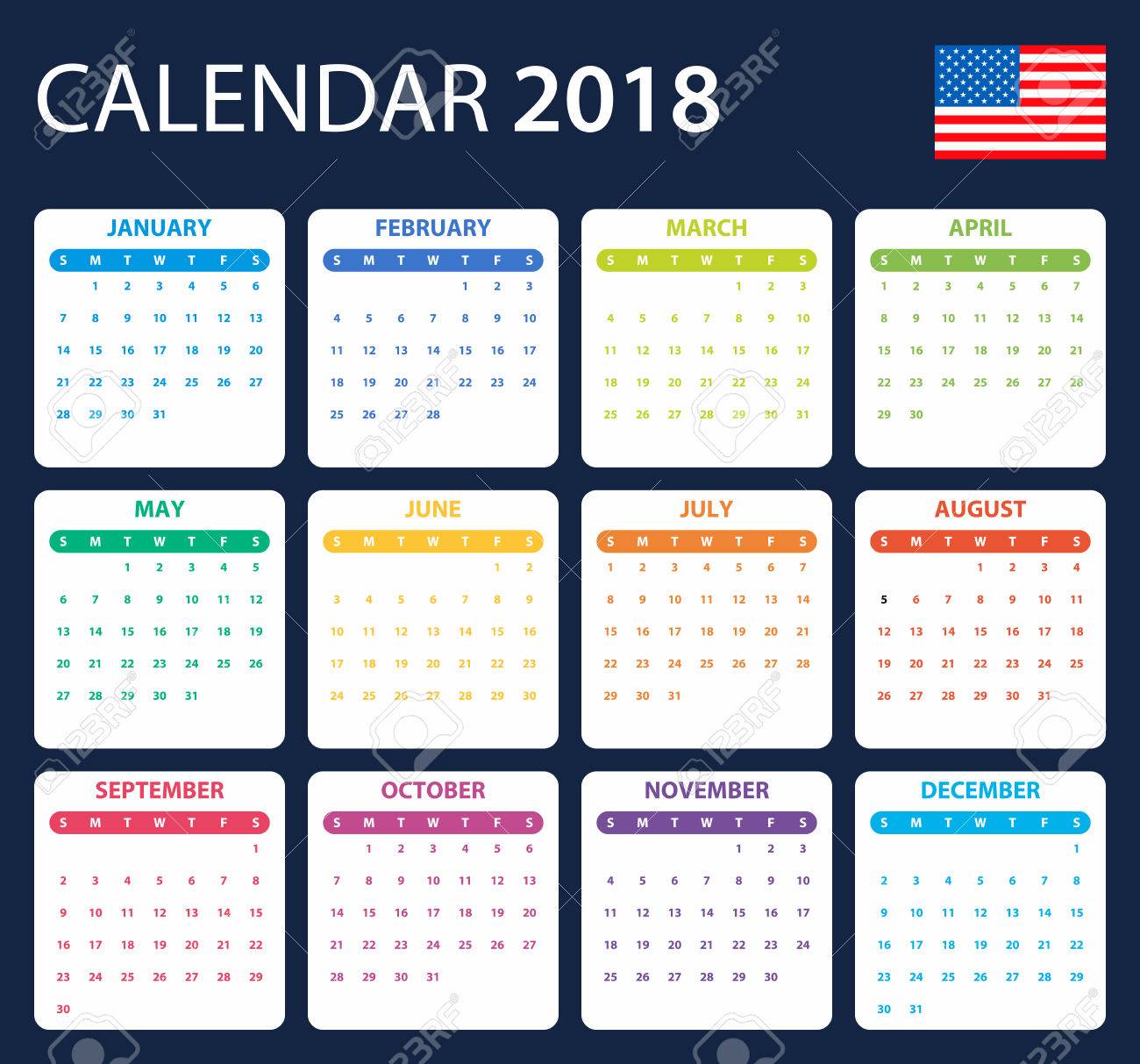 usa calendar for 2018 scheduler agenda or diary template week week agenda