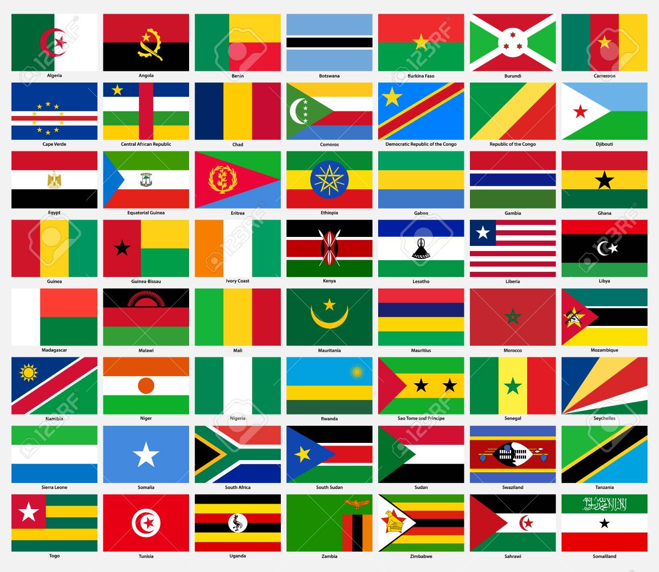 Conjunto De Banderas De Todos Los Paises Africanos Ilustraciones Vectoriales Clip Art Vectorizado Libre De Derechos Image Conjunto De Banderas De Todos Los Paises Africanos Ilustraciones Vectoriales Clip Art Vectorizado Libre De Derechos Image