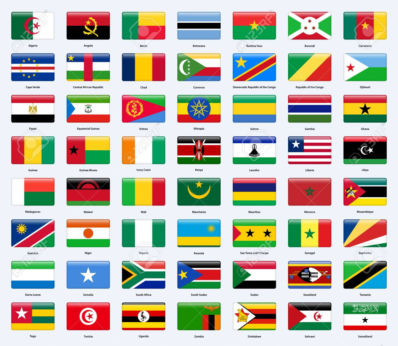 países africanos y sus banderas