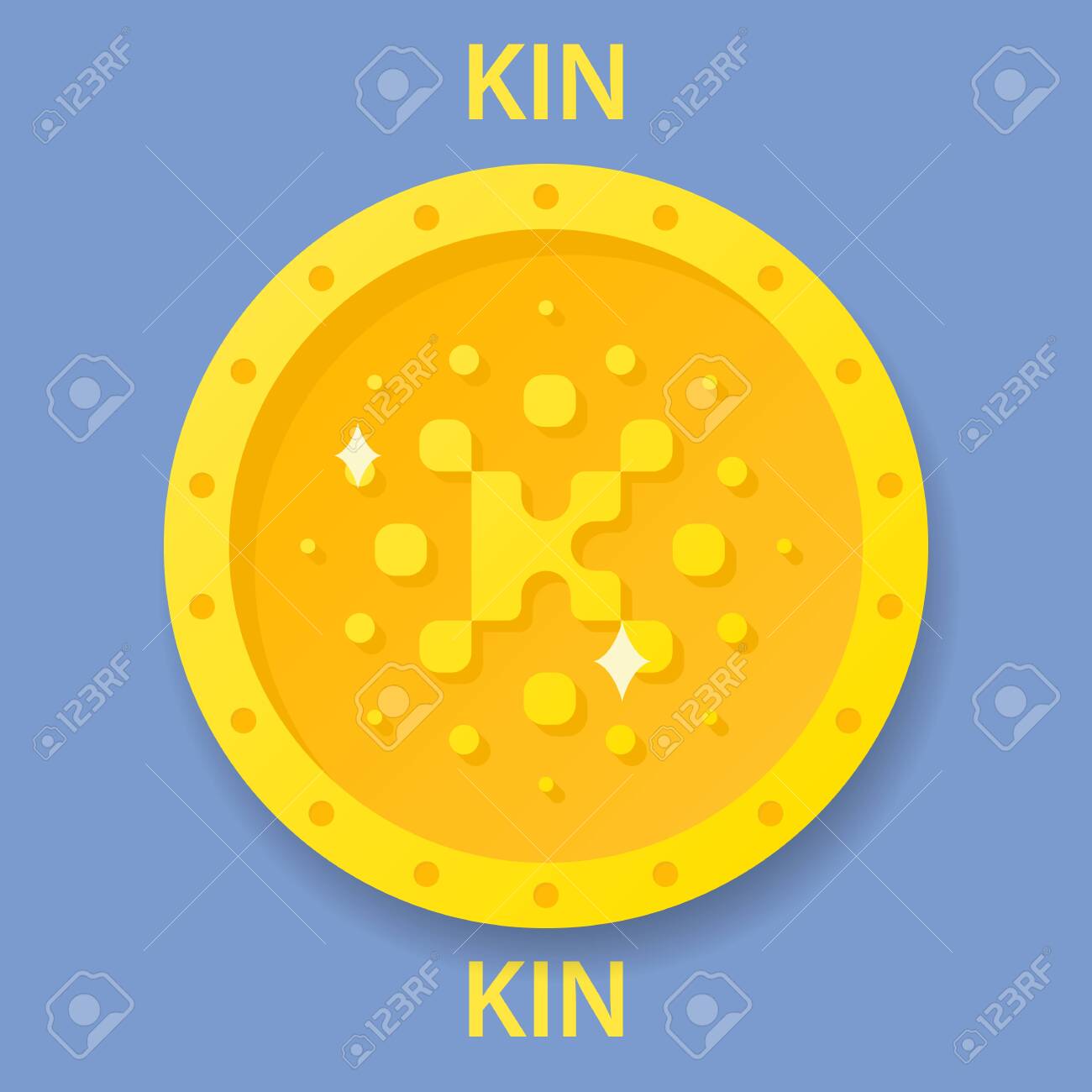 Icône De Chaîne De Blocs De Crypto-monnaie KIN Coin. Électronique  Virtuelle, Argent Internet Ou Symbole De Cryptocoin, Logo Clip Art Libres  De Droits, Svg, Vecteurs Et Illustration. Image 109425546