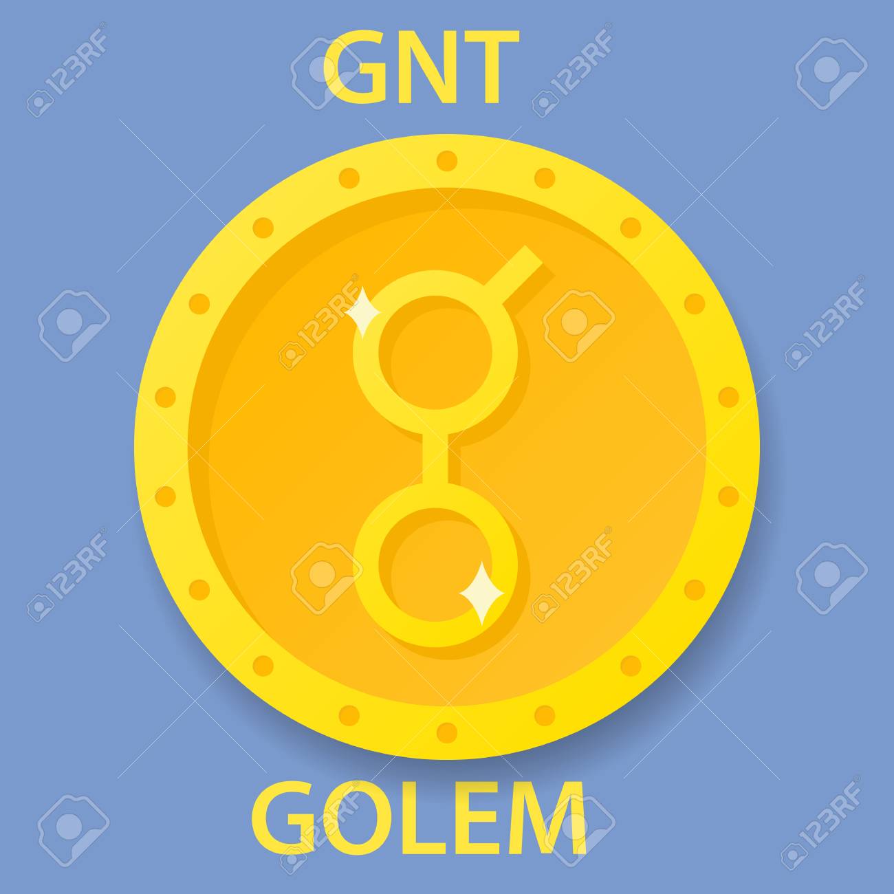 골렘 코인 암호화폐 블록체인 아이콘. 가상 전자, 인터넷 화폐 또는 암호 화폐 기호, 로고 로열티 무료 사진, 그림, 이미지 그리고  스톡포토그래피. Image 109428086