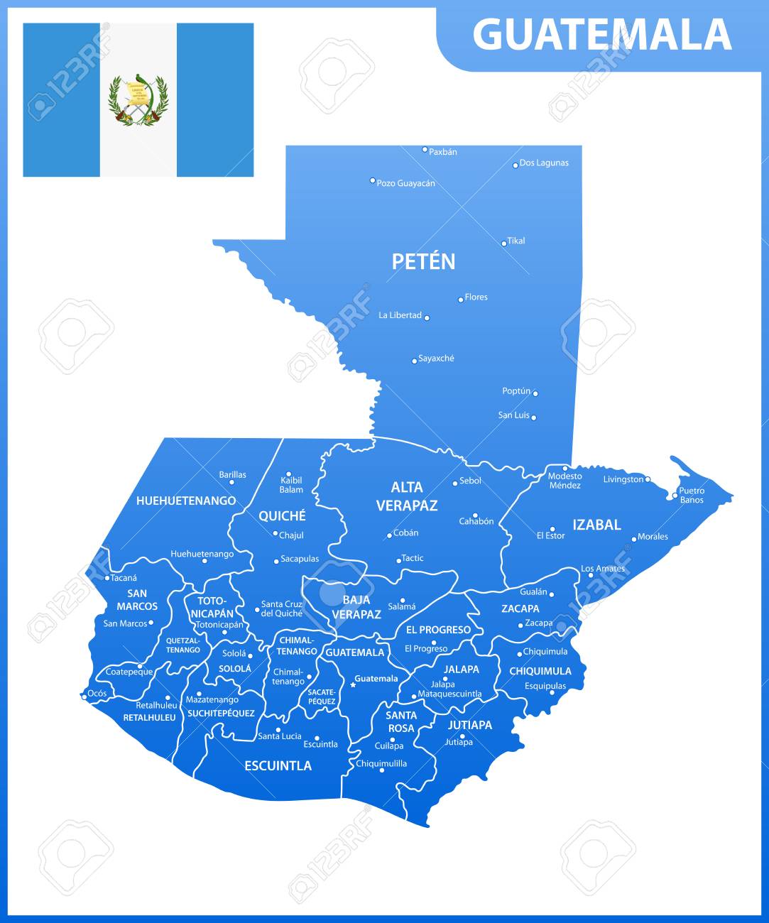 the-detailed-map-of-guatemala-with-regions-or-states-and-cities-capital-administrative-division-royalty-free-svg-cliparts-vectors-and-stock-illustration-image-109428964 for Free Printable Map Of Guatemala The Detailed Map Of Guatemala With Regions Or States And Cities, Capital. Administrative Division. Royalty Free SVG, Cliparts, Vectors, and Stock Illustration. Image 109428964. for Free Printable Map Of Guatemala