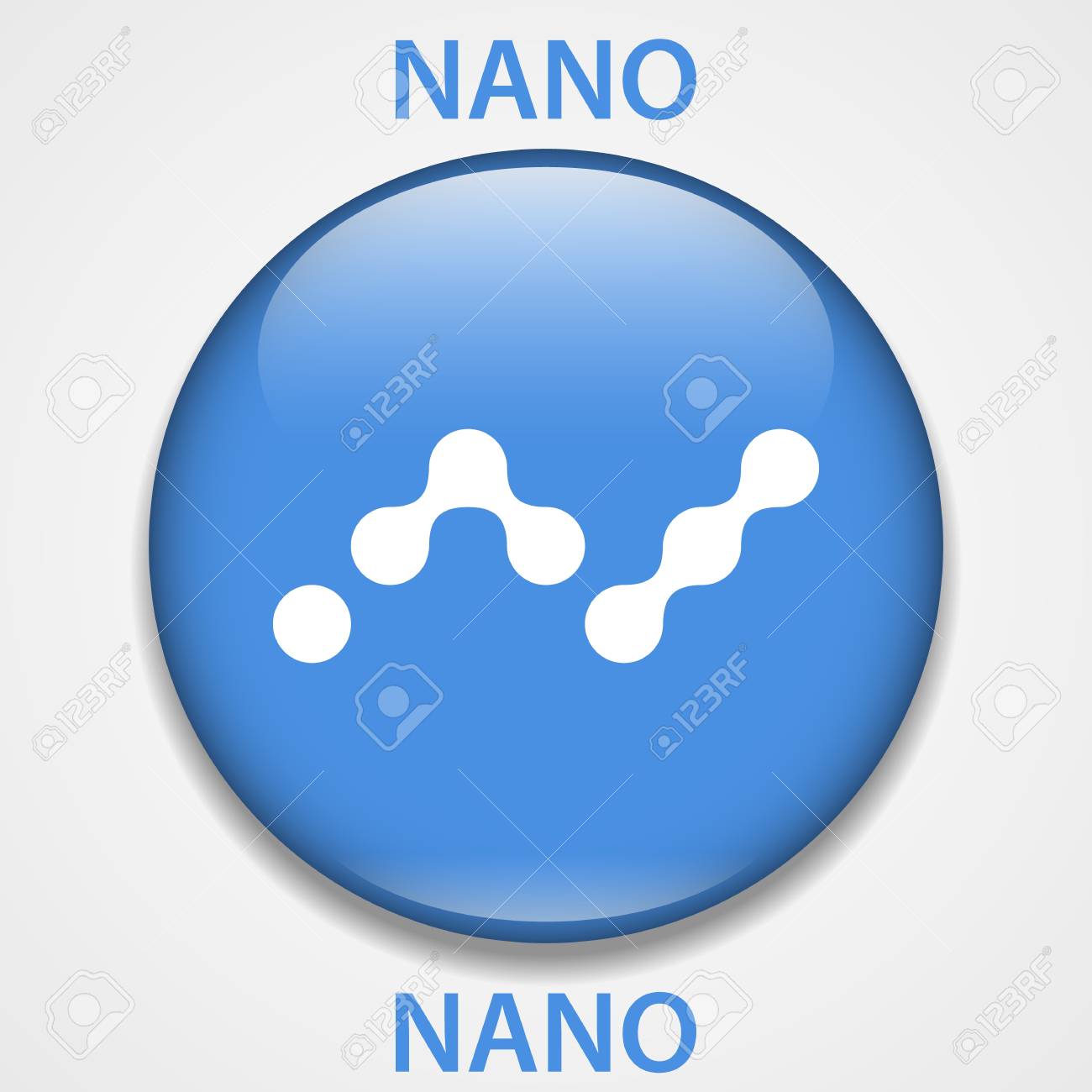 나노 코인 암호 화폐 블록 체인 아이콘. 가상 전자, 인터넷 머니 또는 Cryptocoin 기호, 로고 로열티 무료 사진, 그림,  이미지 그리고 스톡포토그래피. Image 114283019