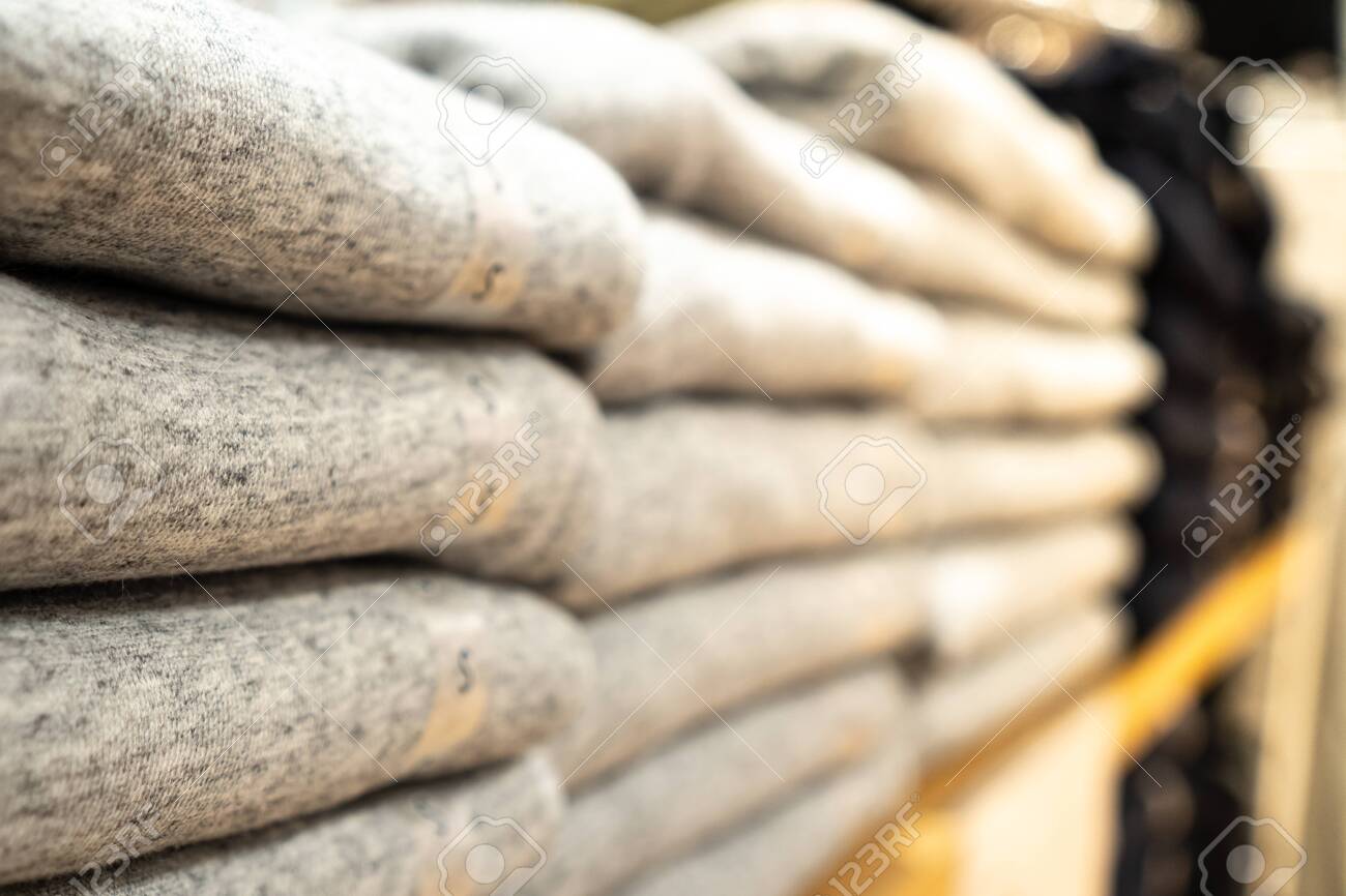 Close Up Row Of Stack Cloth On Shelf In Shop Background And Theme For Apparel Industrial And Fashion Store Lizenzfreie Fotos Bilder Und Stock Fotografie Image 137851265