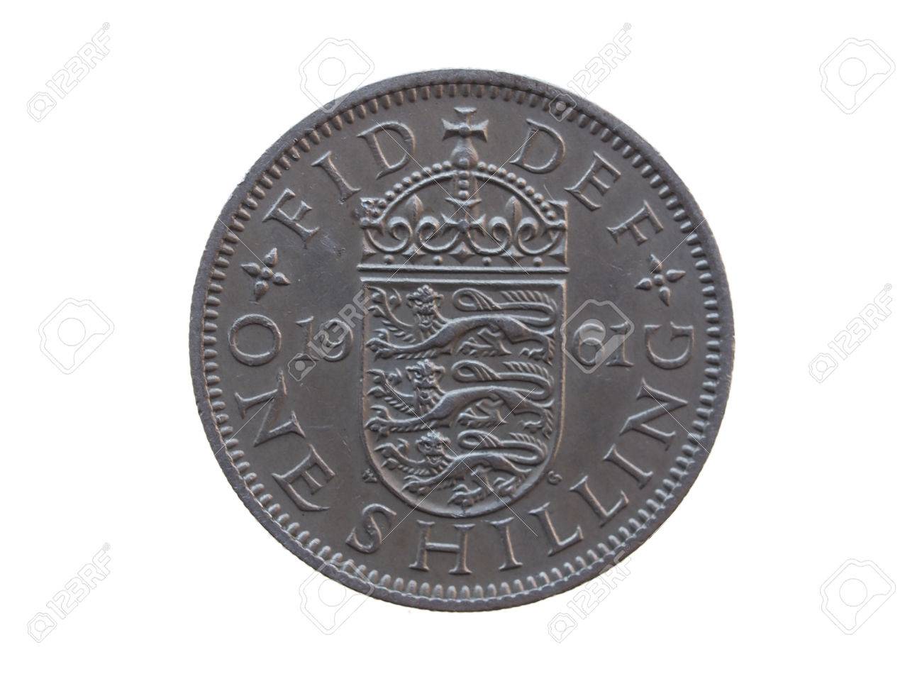 일실링 코인 GBP는 1961 년에 출시 로열티 무료 사진, 그림, 이미지 그리고 스톡포토그래피. Image 25459629
