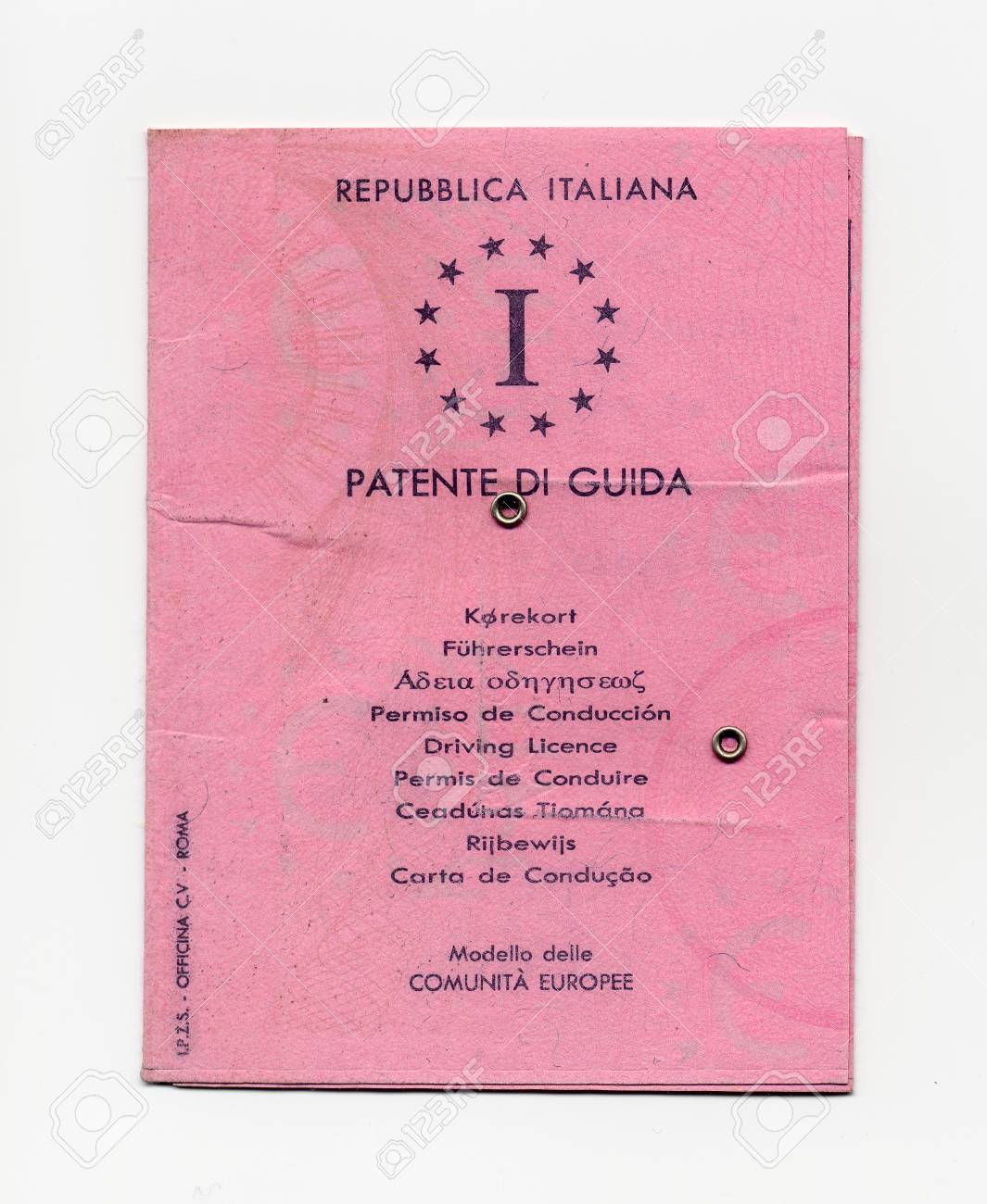 Rome Italy Circa December 2015 Italian Patente Di Guida Meaning Stock Photo Picture And Royalty Free Image Image 52114924