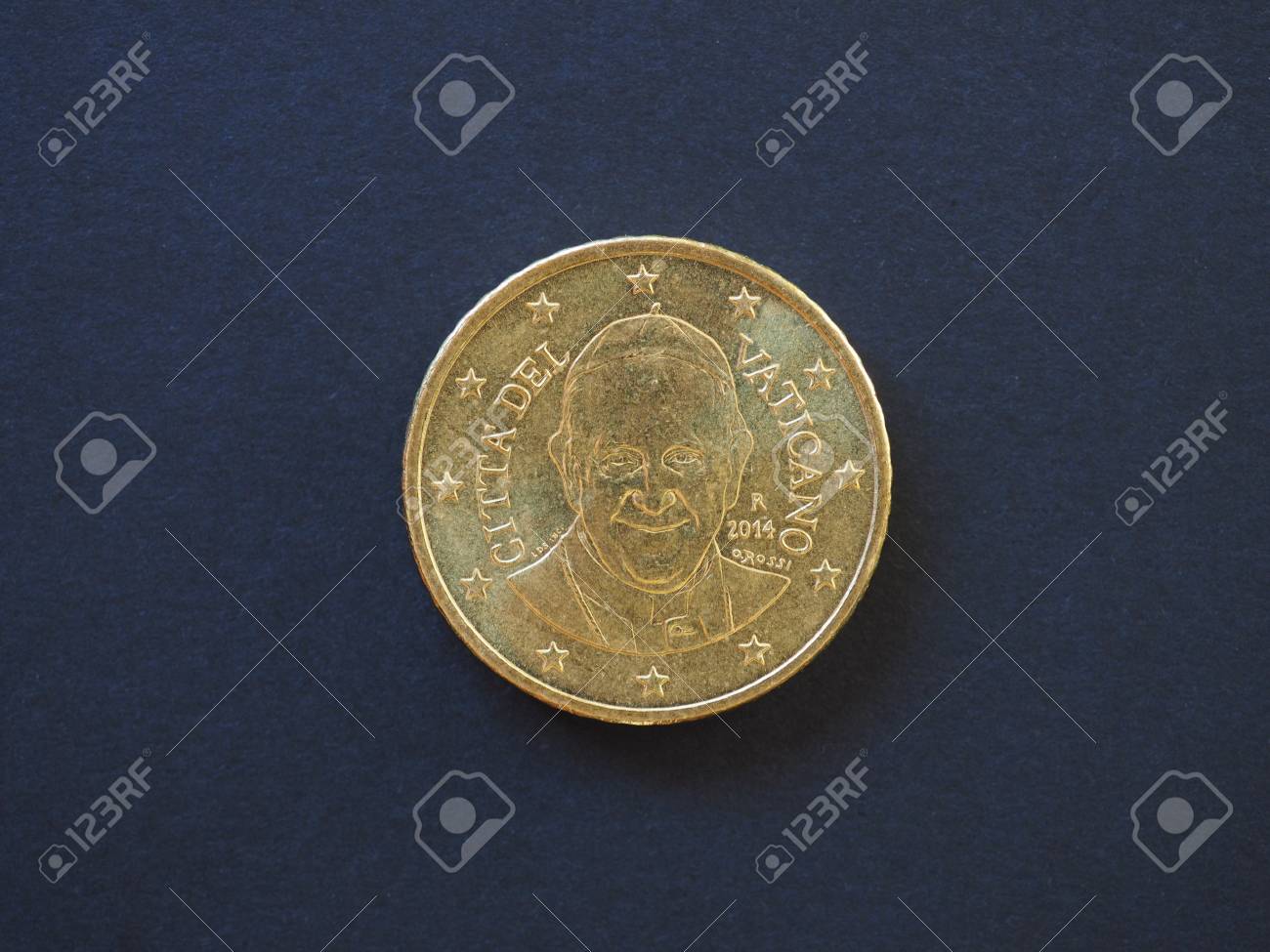 バチカン市国 50セント 硬貨 教皇の肖像