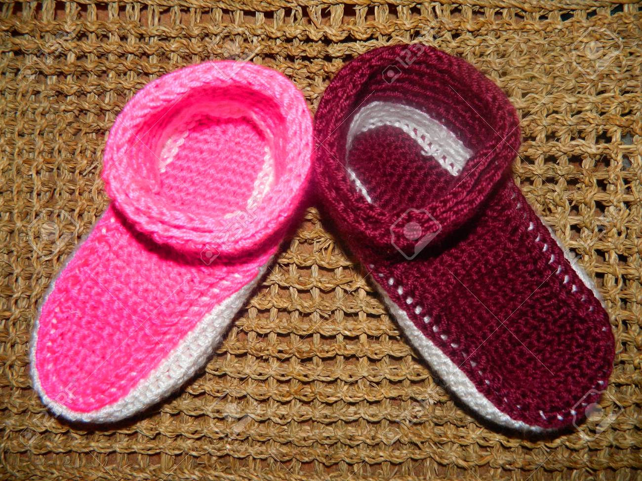 bright pink slippers
