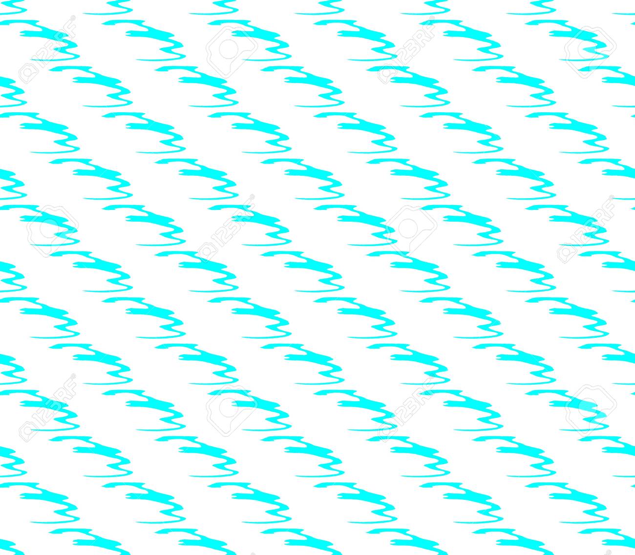 青と白の水玉 ラインおよび図面の周りの穴の行の抽象的なシームレス パターン の写真素材 画像素材 Image