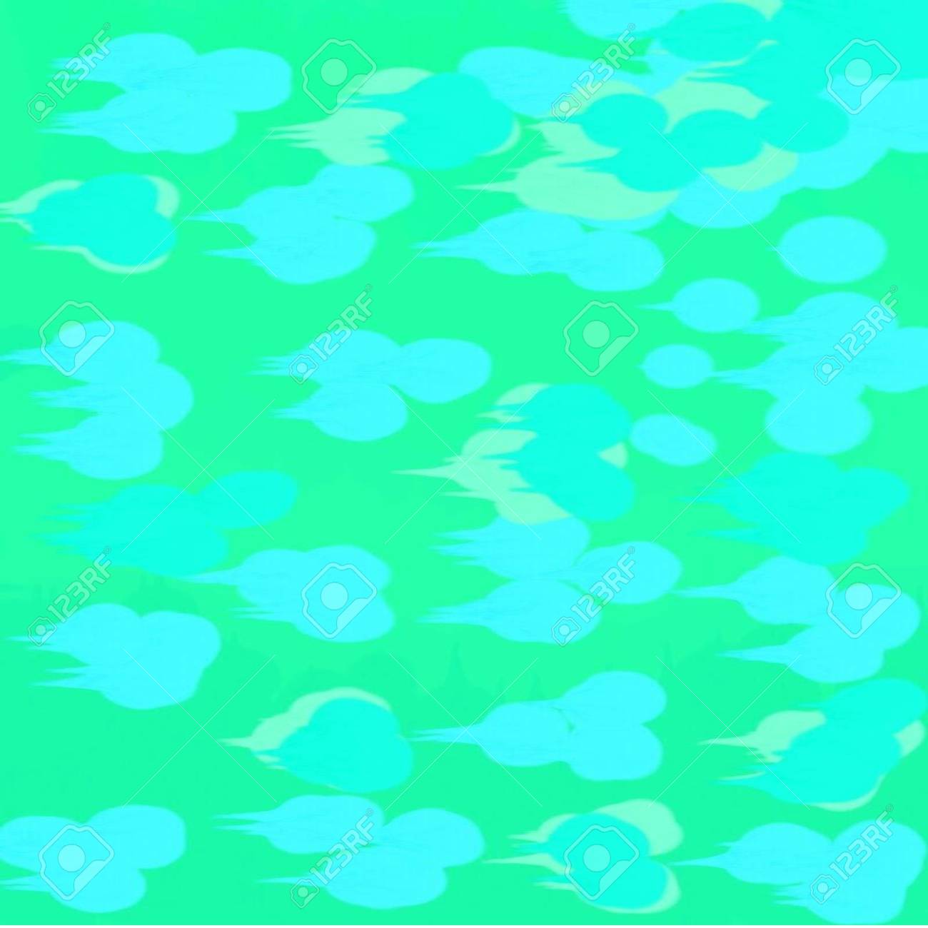 Abstrait Jaune De Taches De Peinture Bleu Et Gris Et Vert Nuances De