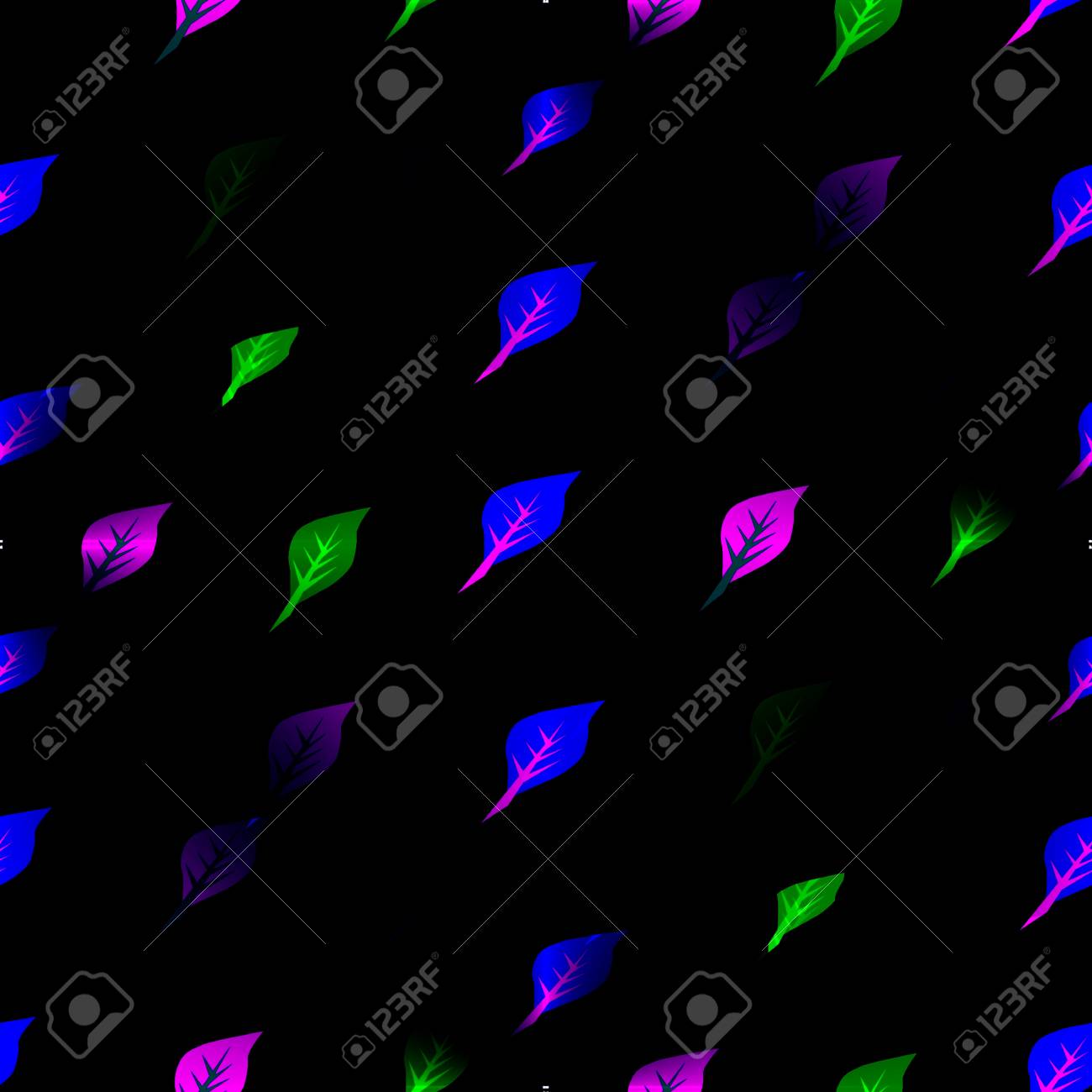 abstract seamless textures with bright leaves in light and dark
