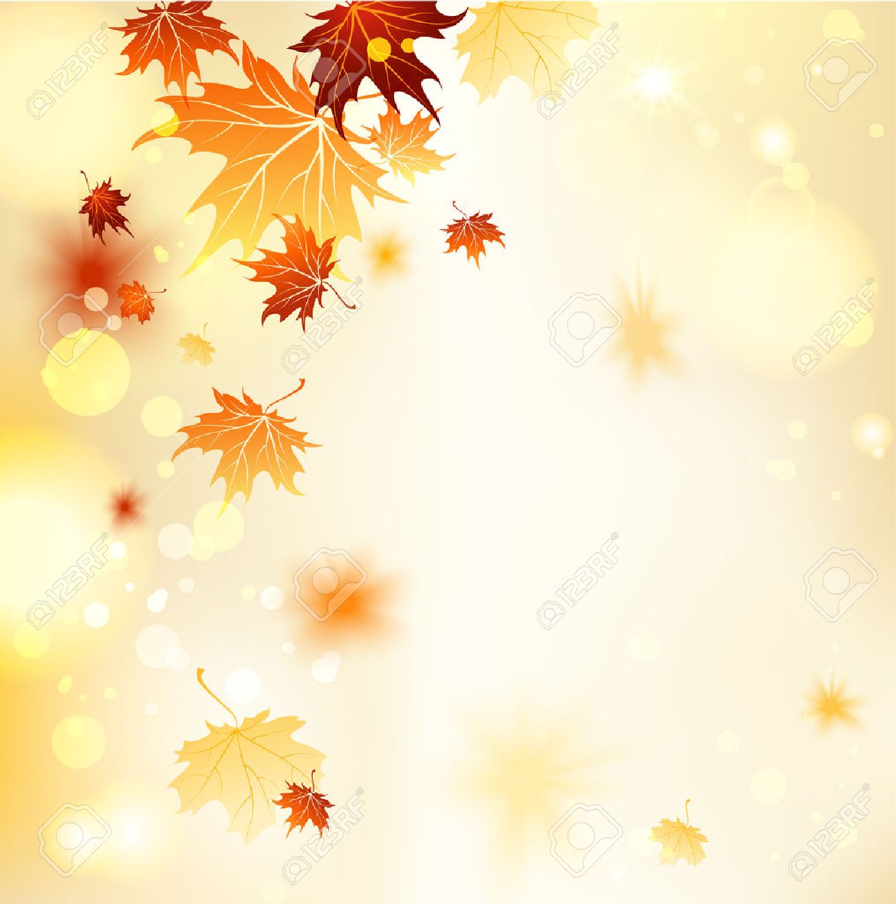 fall background with maple leaves copy space royalty free cliparts