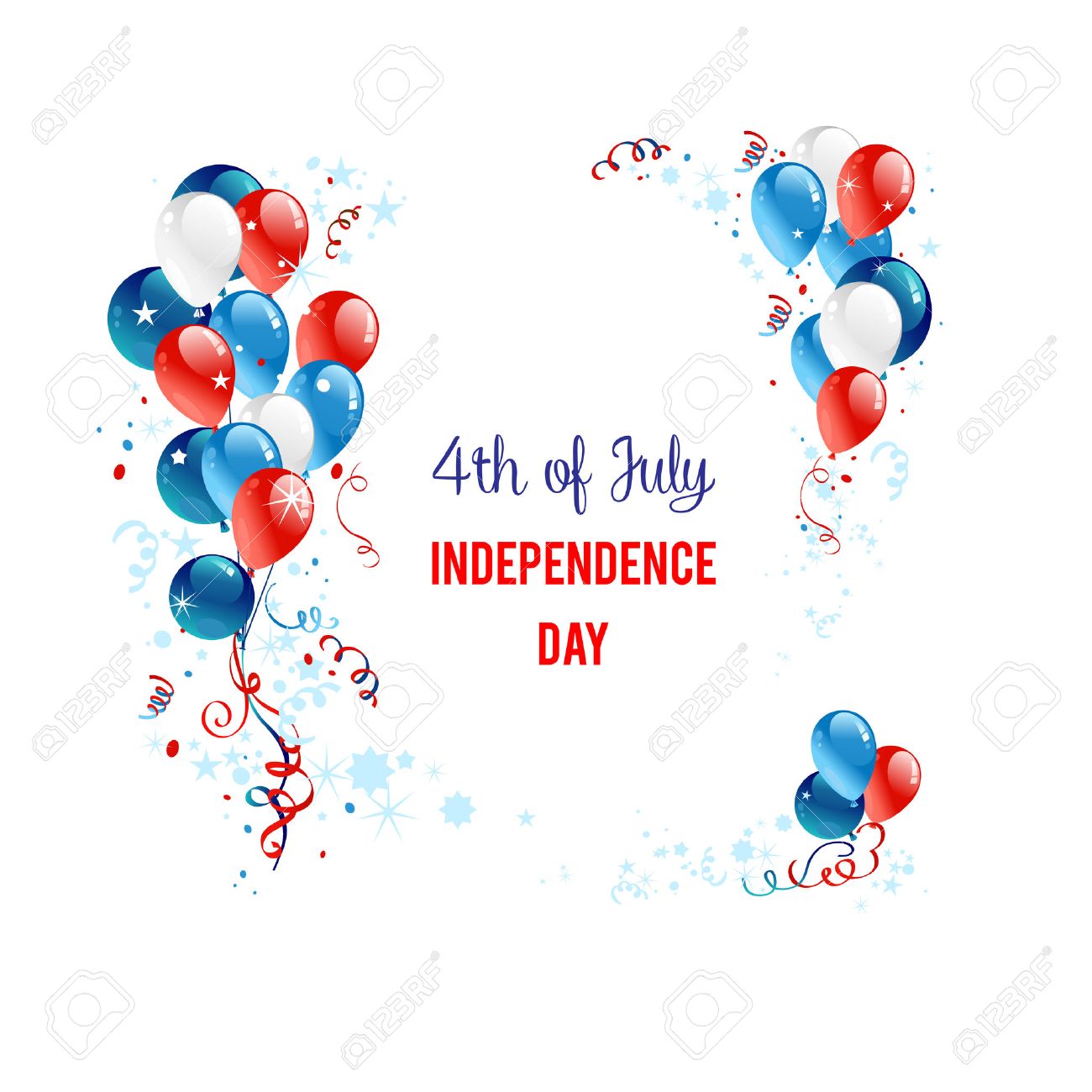 Independence day background with balloons. Holiday patriotic card for Independence day, Memorial day, Veterans day, Presidents day and so on. - 41426302 Independence day background with balloons. Holiday patriotic card for Independence day, Memorial day, Veterans day, Presidents day and so on. - 41426302